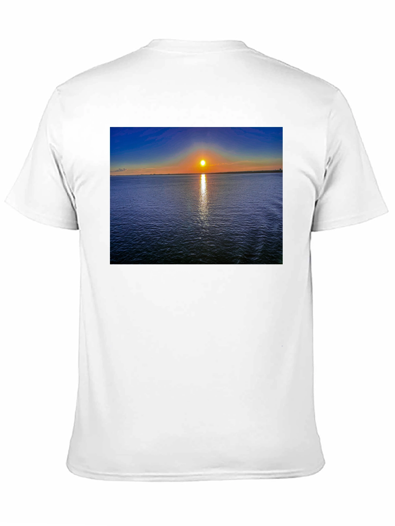 Black Sunset Over Water Graphic T-Shirt view 11