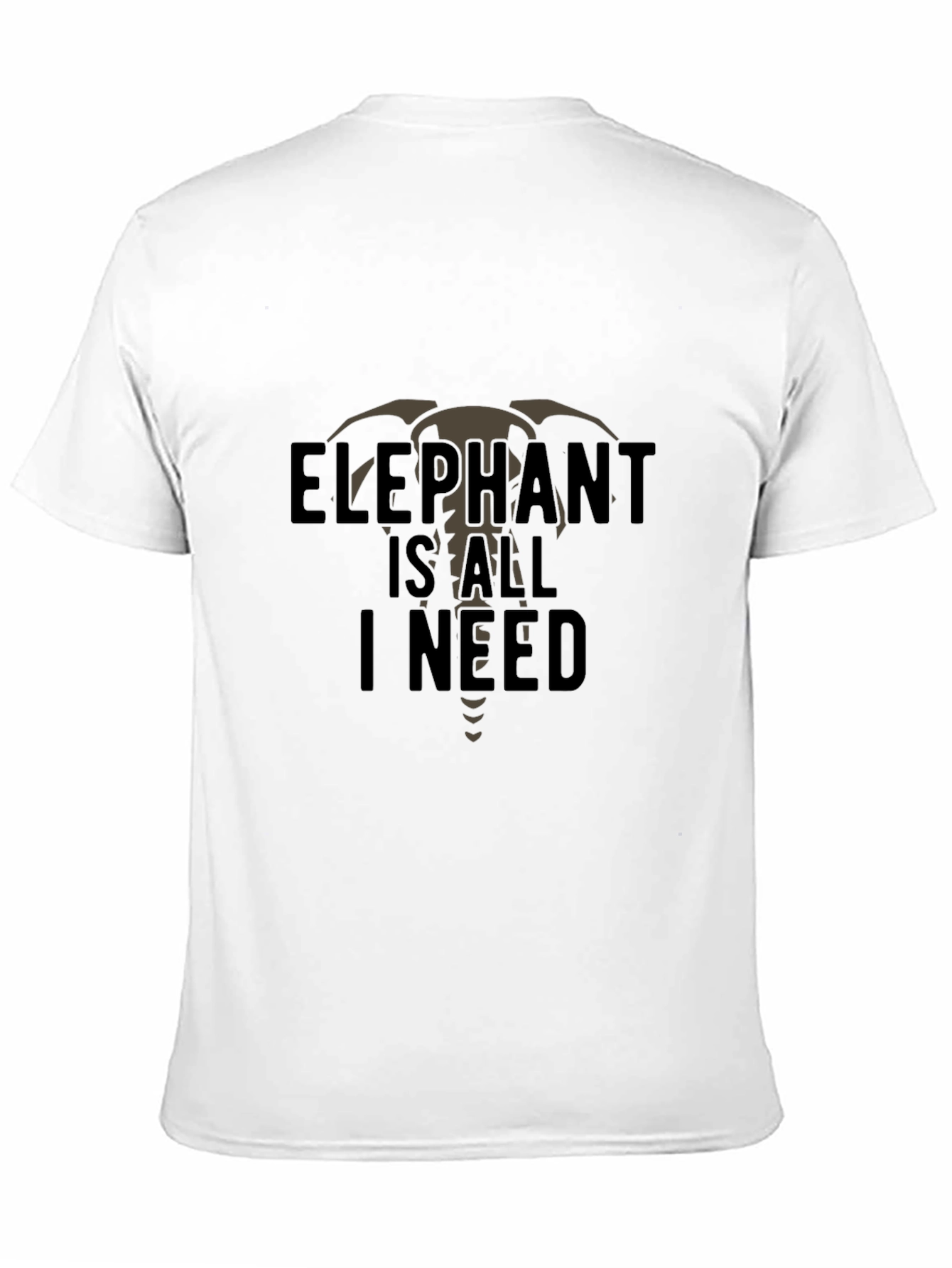Black Elephant Is All I Need Graphic Tee - Men's Black T-Shirt view 11