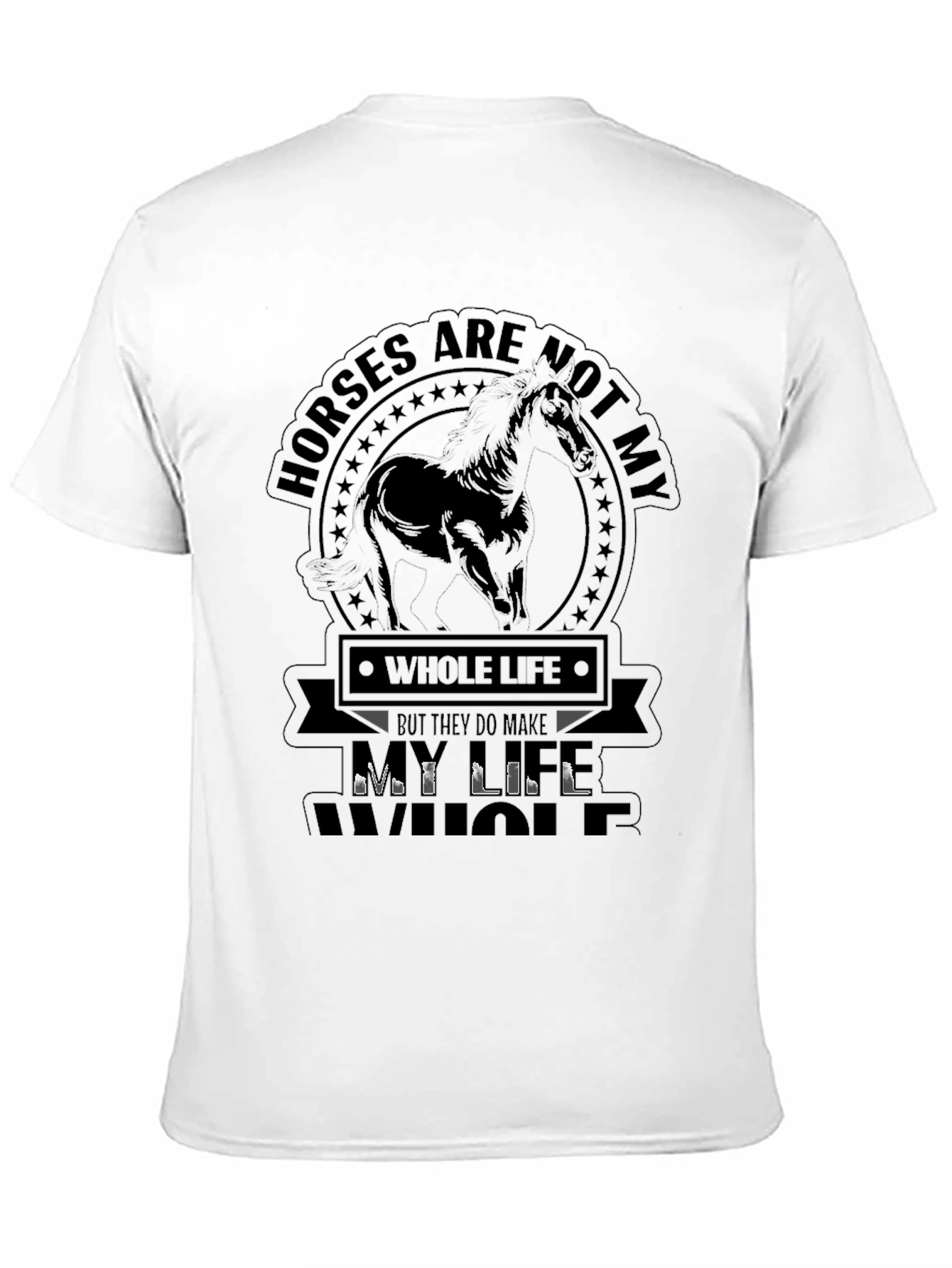 Black Horses My Life Men's Graphic T-Shirt view 11