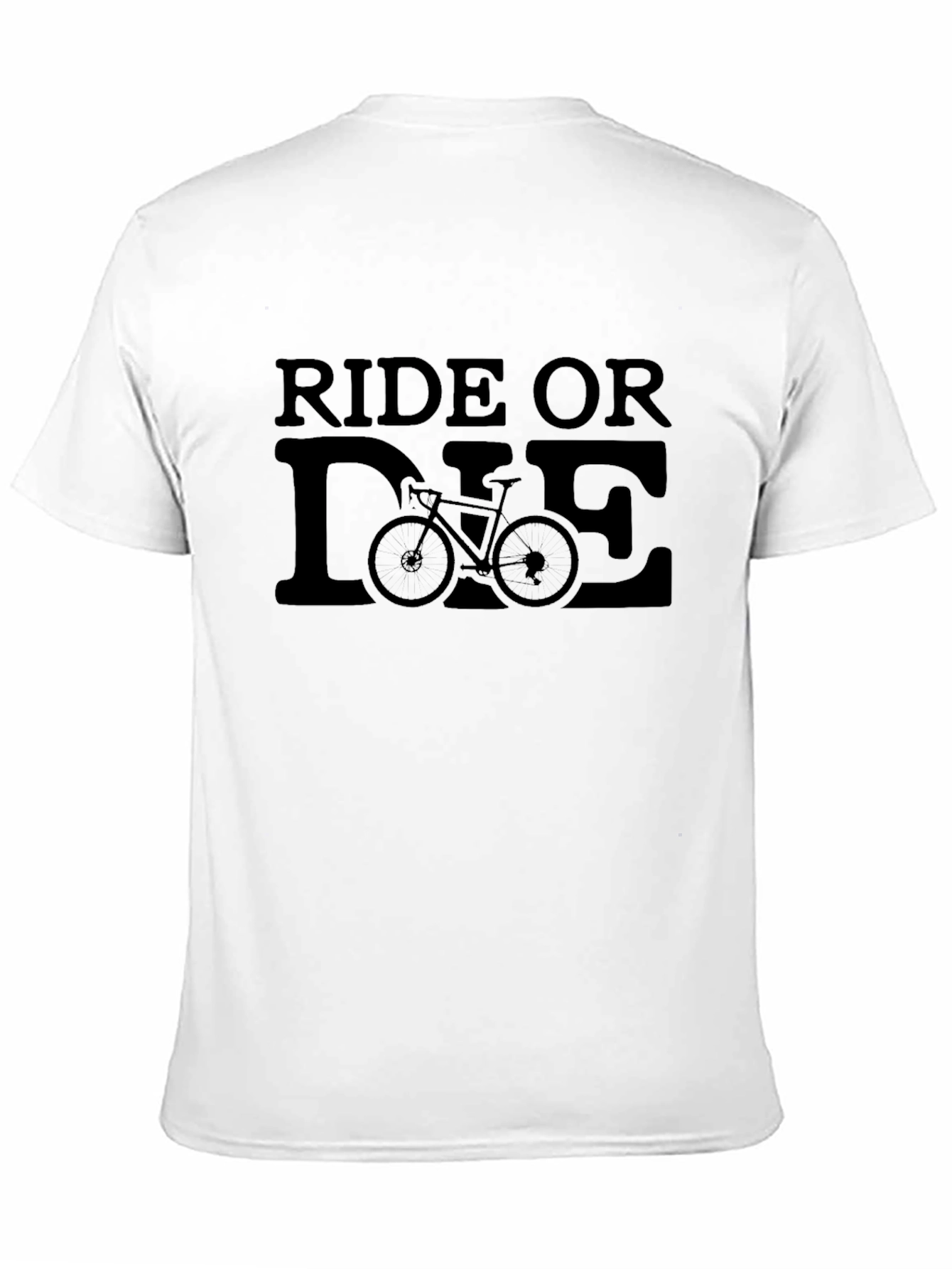 Black Ride or Die Bicycle Graphic T-Shirt view 11