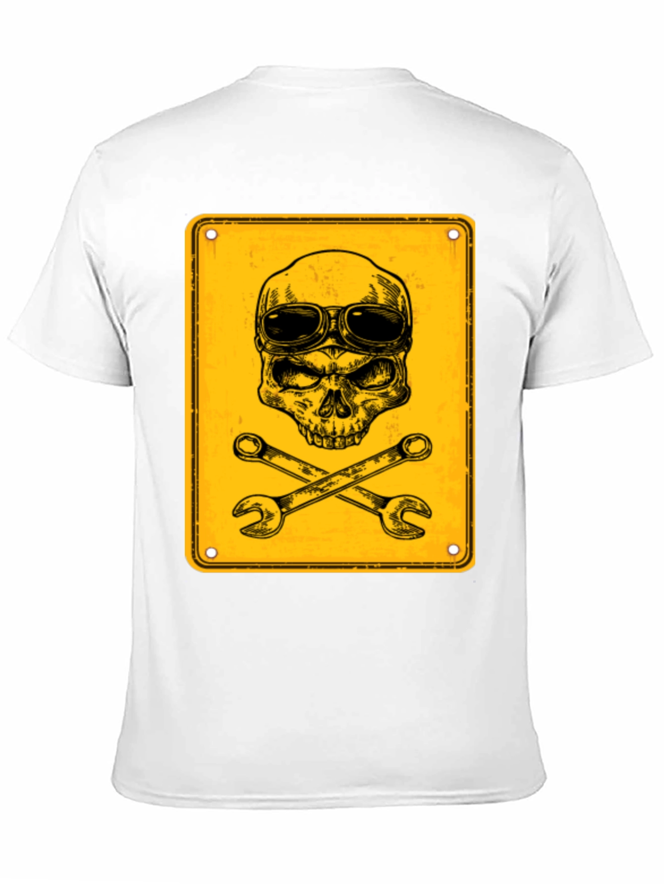 Black Skull & Wrenches Graphic T-Shirt - Mechanic Style view 11