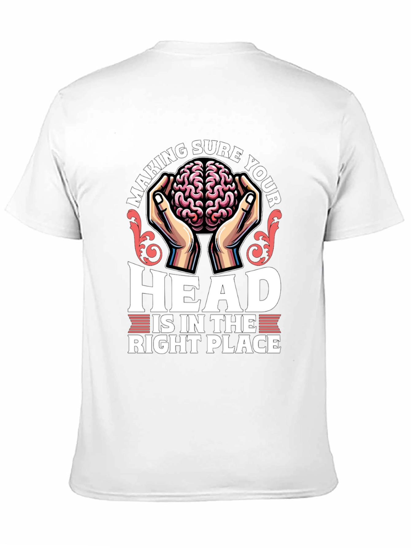 Black Brain in Hands Graphic Tee - Right Place view 11