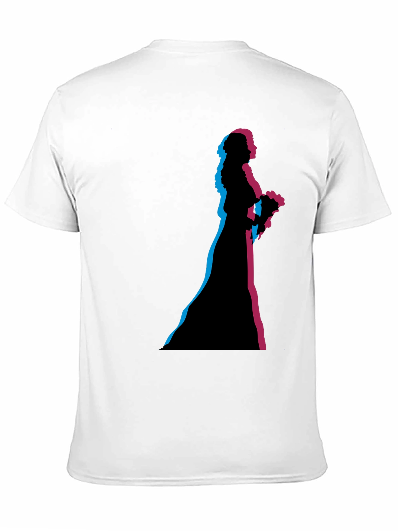 Black Bride Silhouette Graphic Black T-Shirt view 11