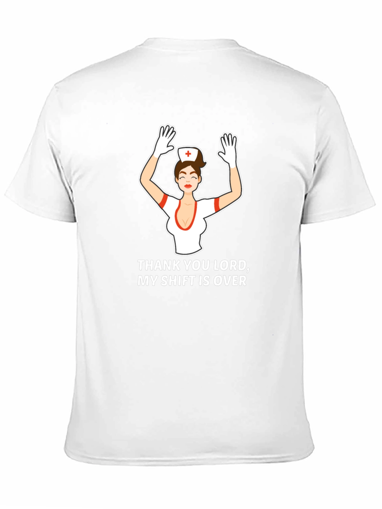 Black Nurse Shift Over Graphic T-Shirt view 11
