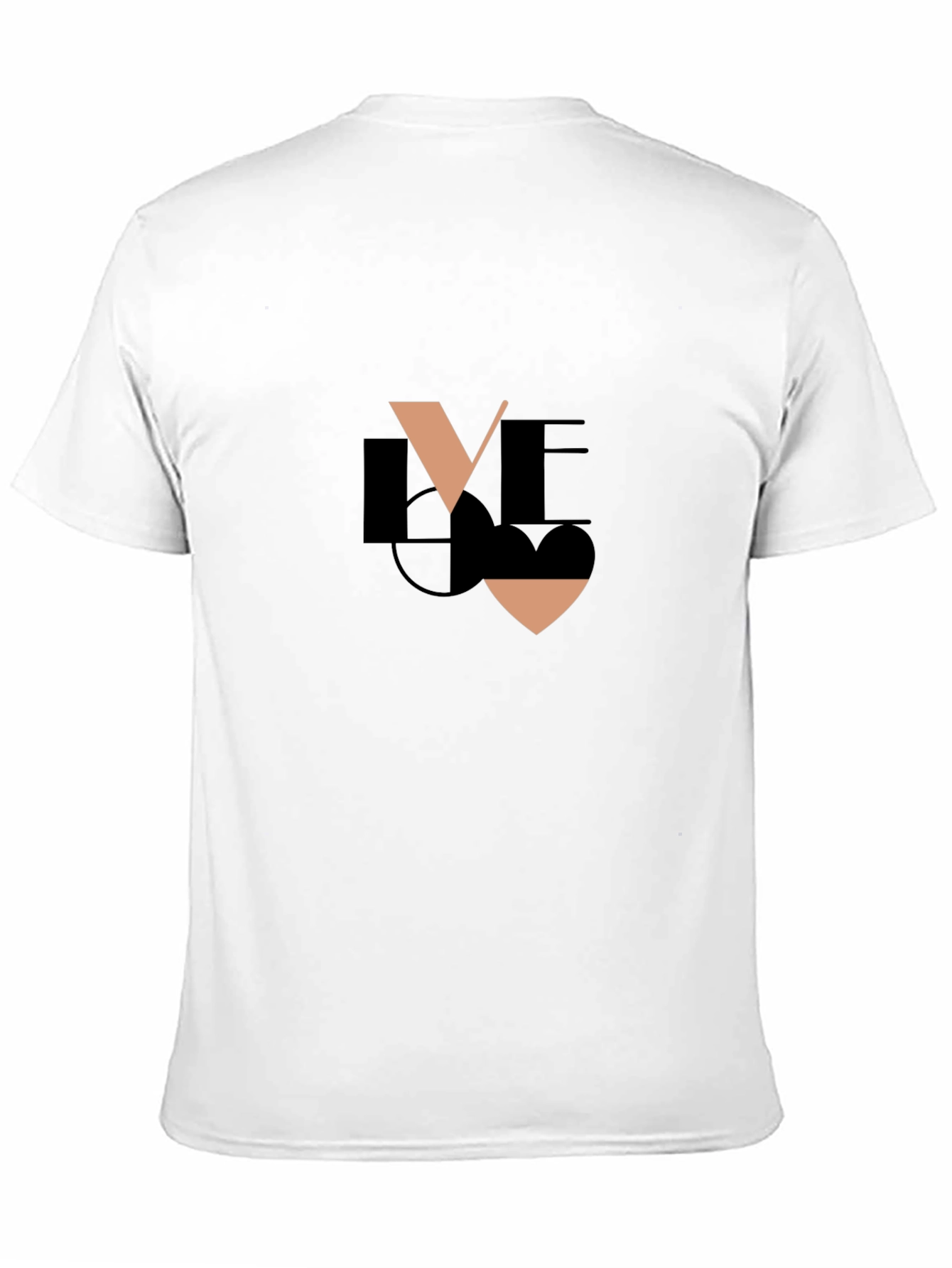 Black Love Design Black T-Shirt view 11