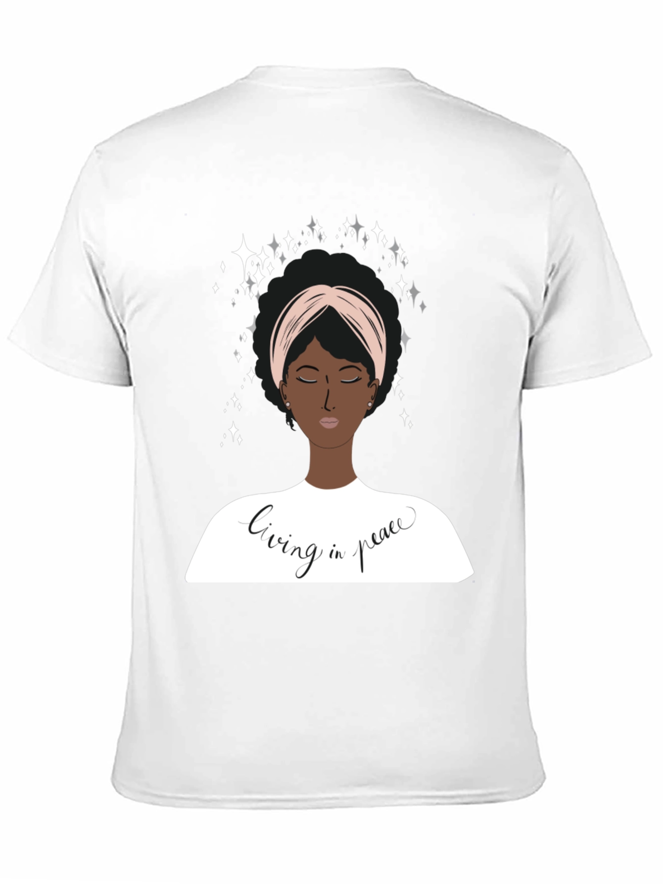 Black Living In Peace Graphic T-Shirt view 11
