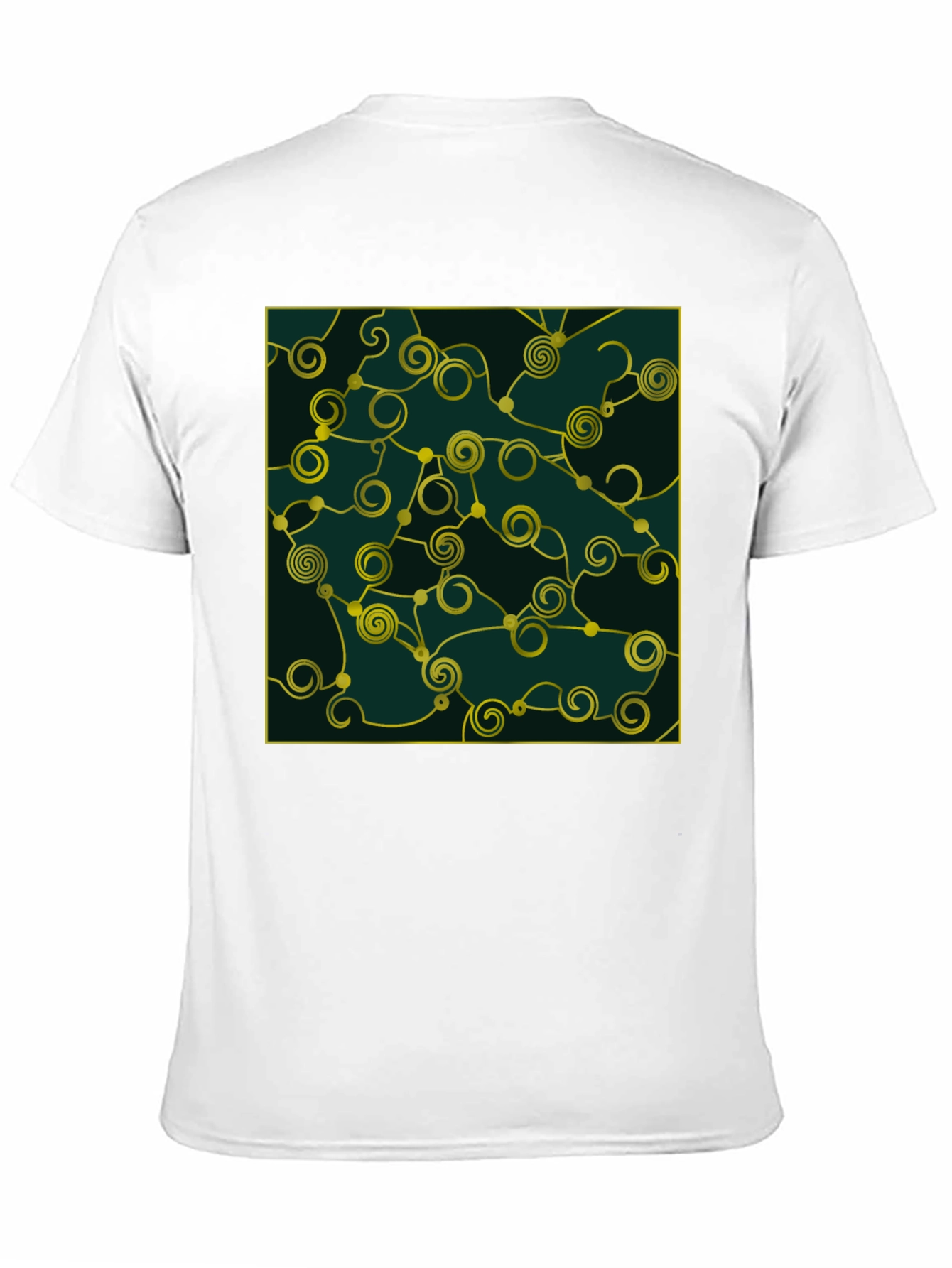 Black Abstract Swirl Graphic Black T-Shirt view 11