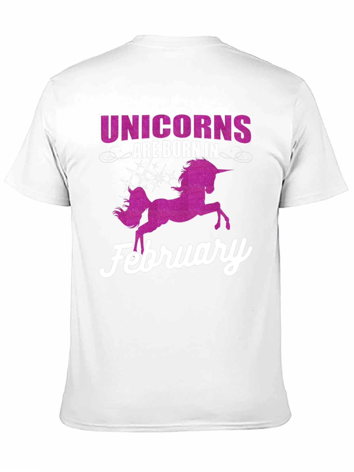 Black Unicorns Born in February T-Shirt view 11