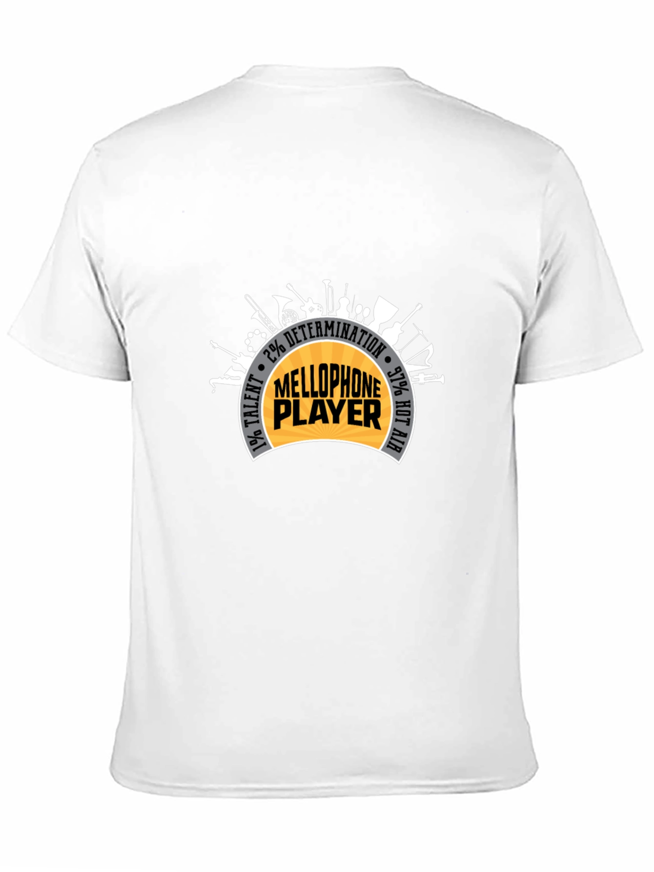 Black Mellophone Player Instrument Graphic T-Shirt view 11