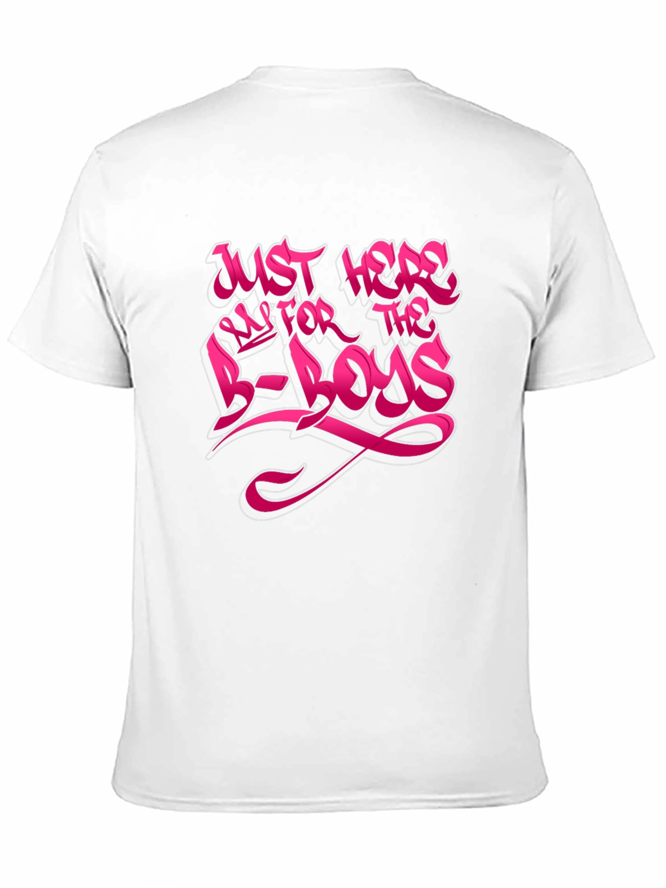 Black Just Here for the B-Boys Black T-Shirt view 11