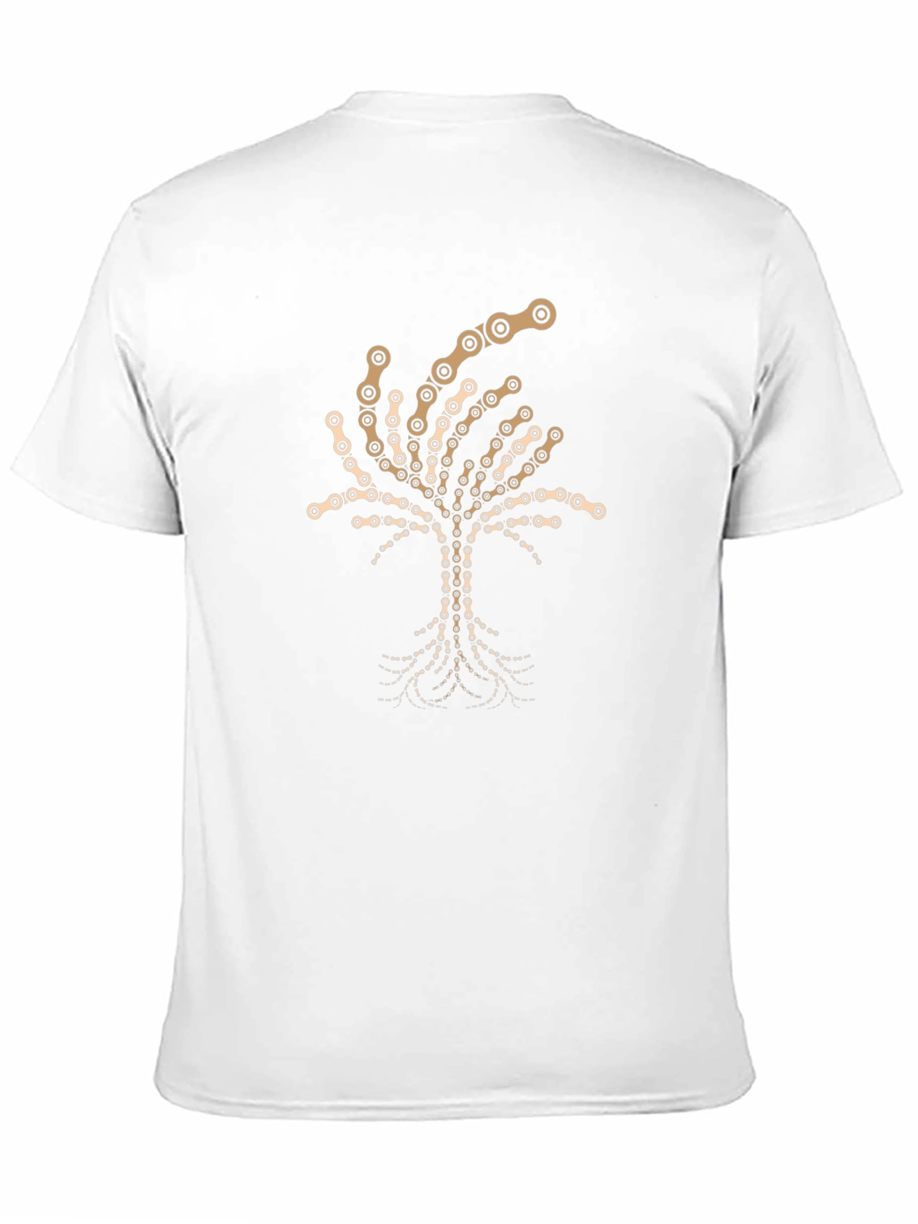Black Cycle Chain Tree T-Shirt - Unique Design view 11
