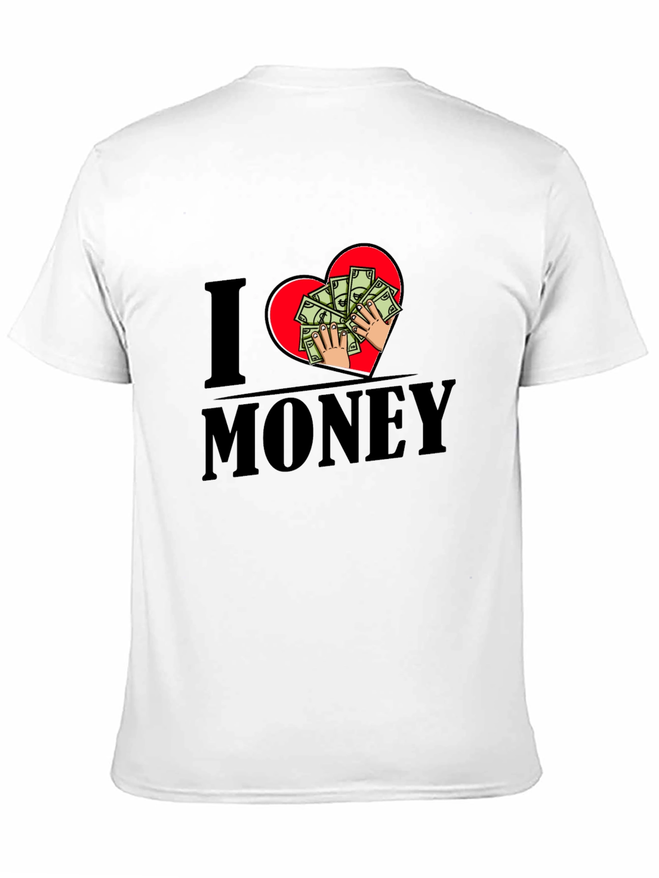Black I Love Money Graphic T-Shirt - Black Cotton Tee view 11