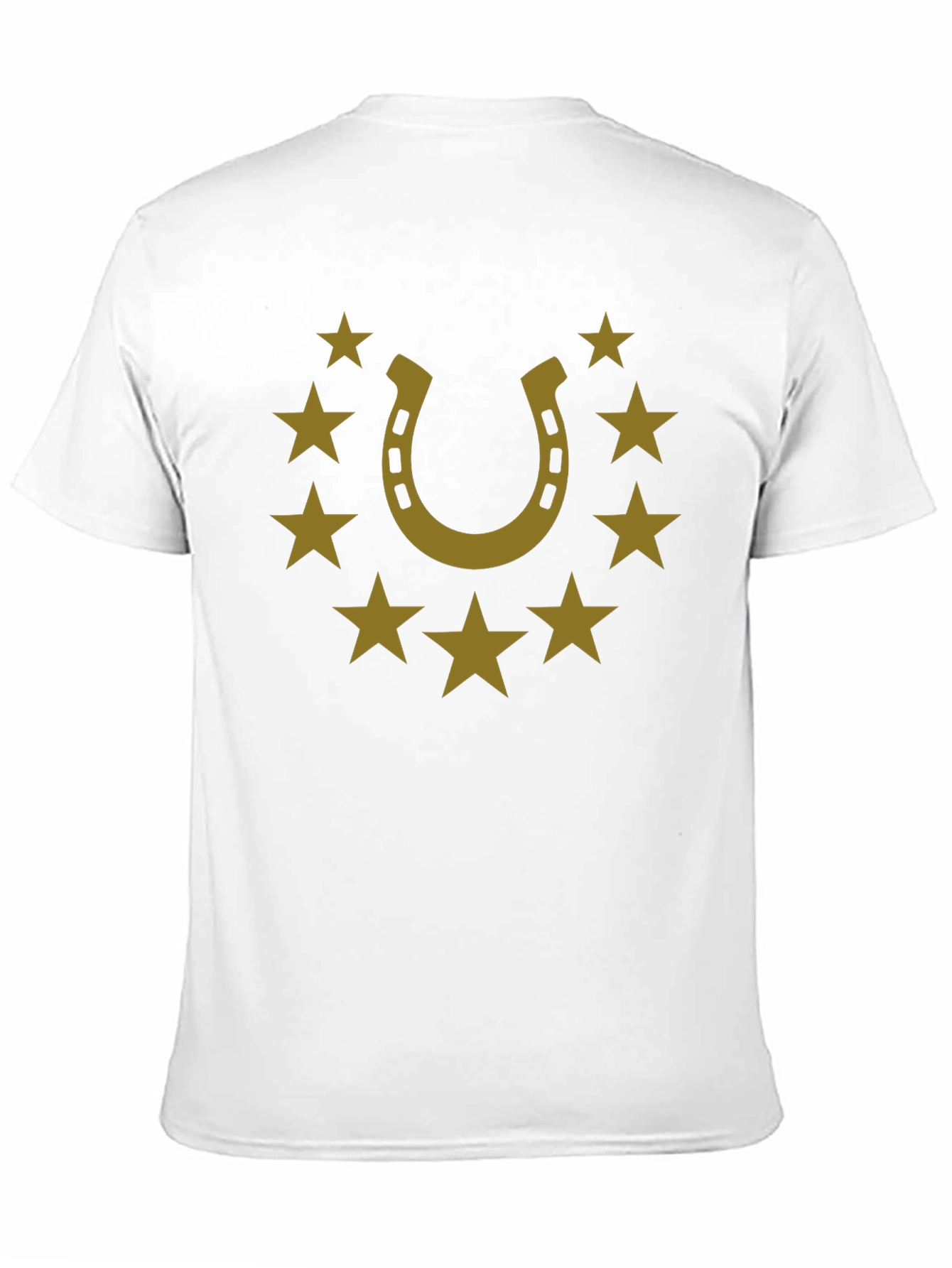 Black Lucky Horseshoe Star Graphic Tee - Unisex Black T-Shirt view 11