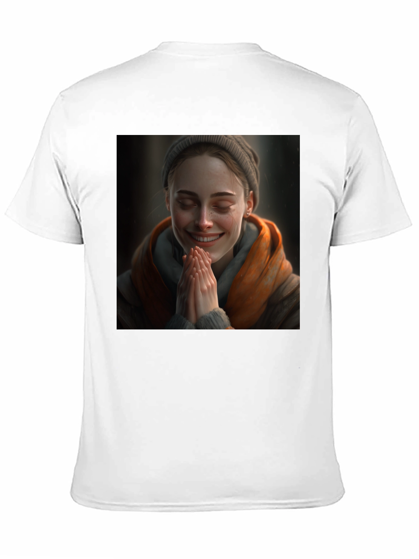 Black Artistic Woman T-Shirt - Expressive Graphic Tee view 11