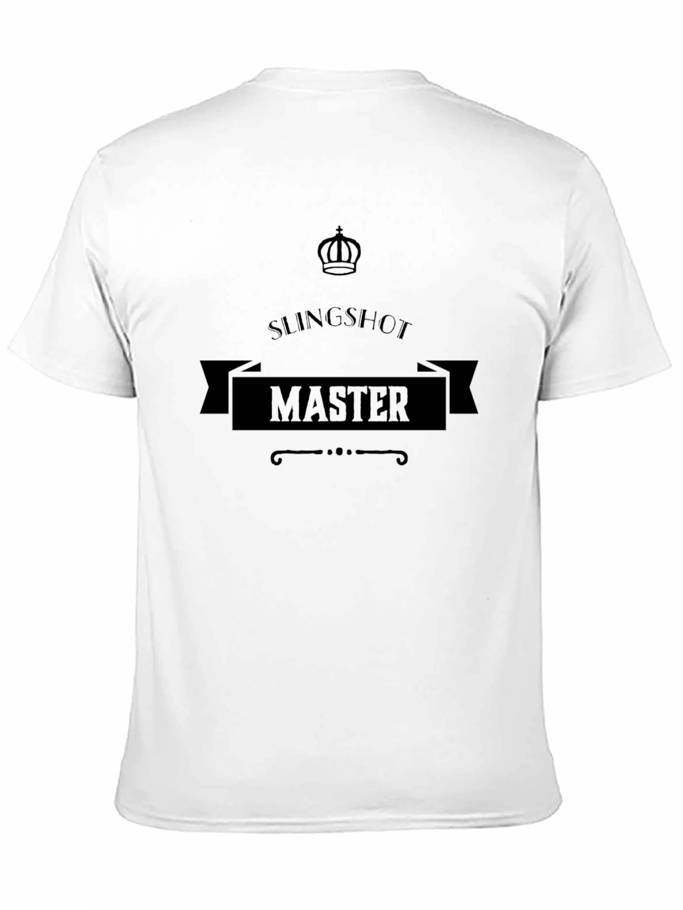Black Slingshot Master T-Shirt - Black Cotton Tee view 11