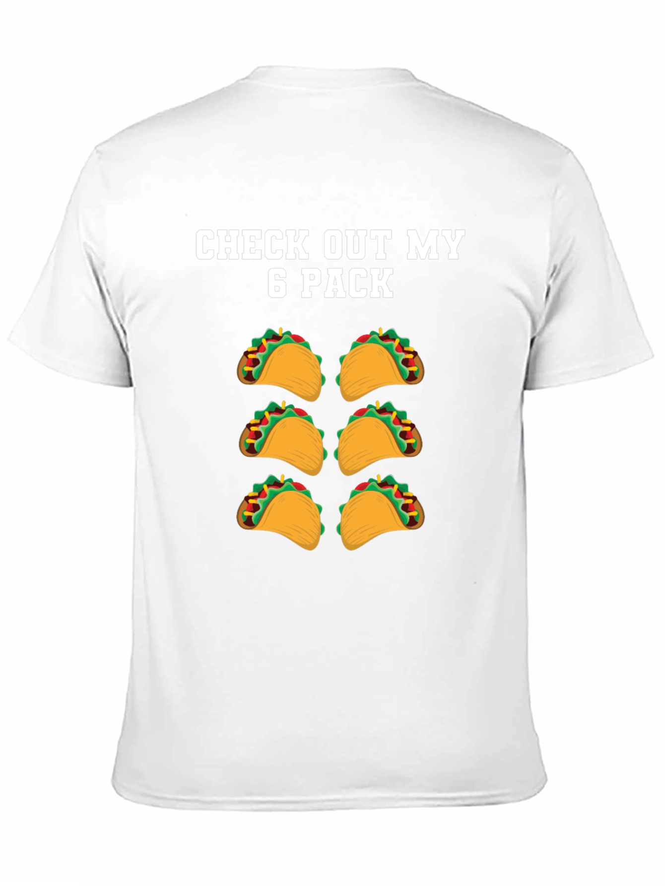 Black Funny Taco Six Pack T-Shirt view 11