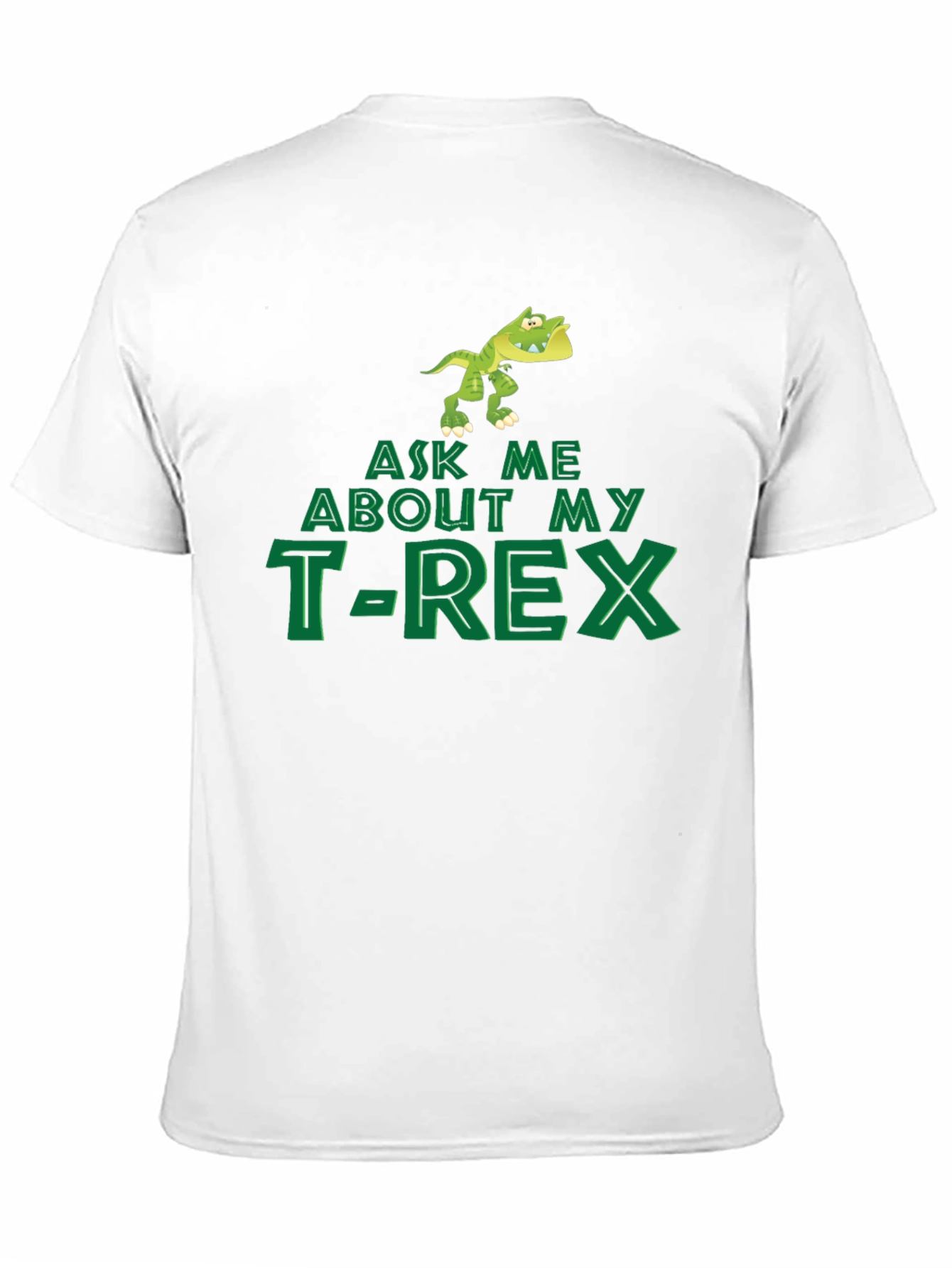 Black Ask Me About My T-Rex Black Cotton Tee view 11