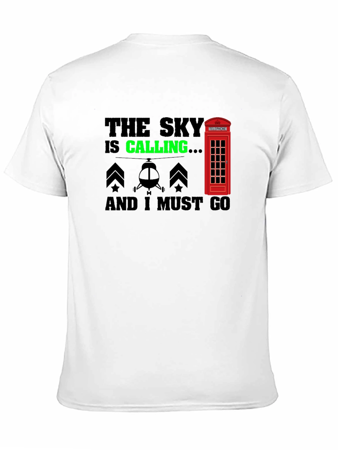 Black The Sky is Calling T-Shirt view 11