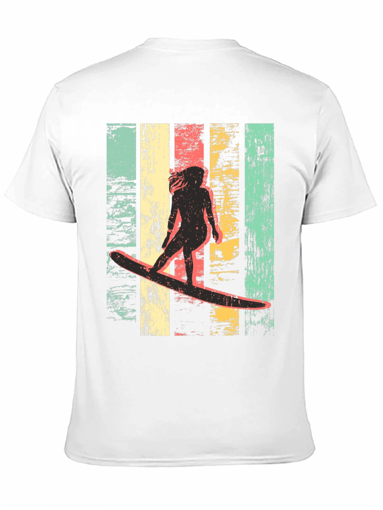 Black Vintage Surfer Graphic Tee - Cool Retro Design view 11