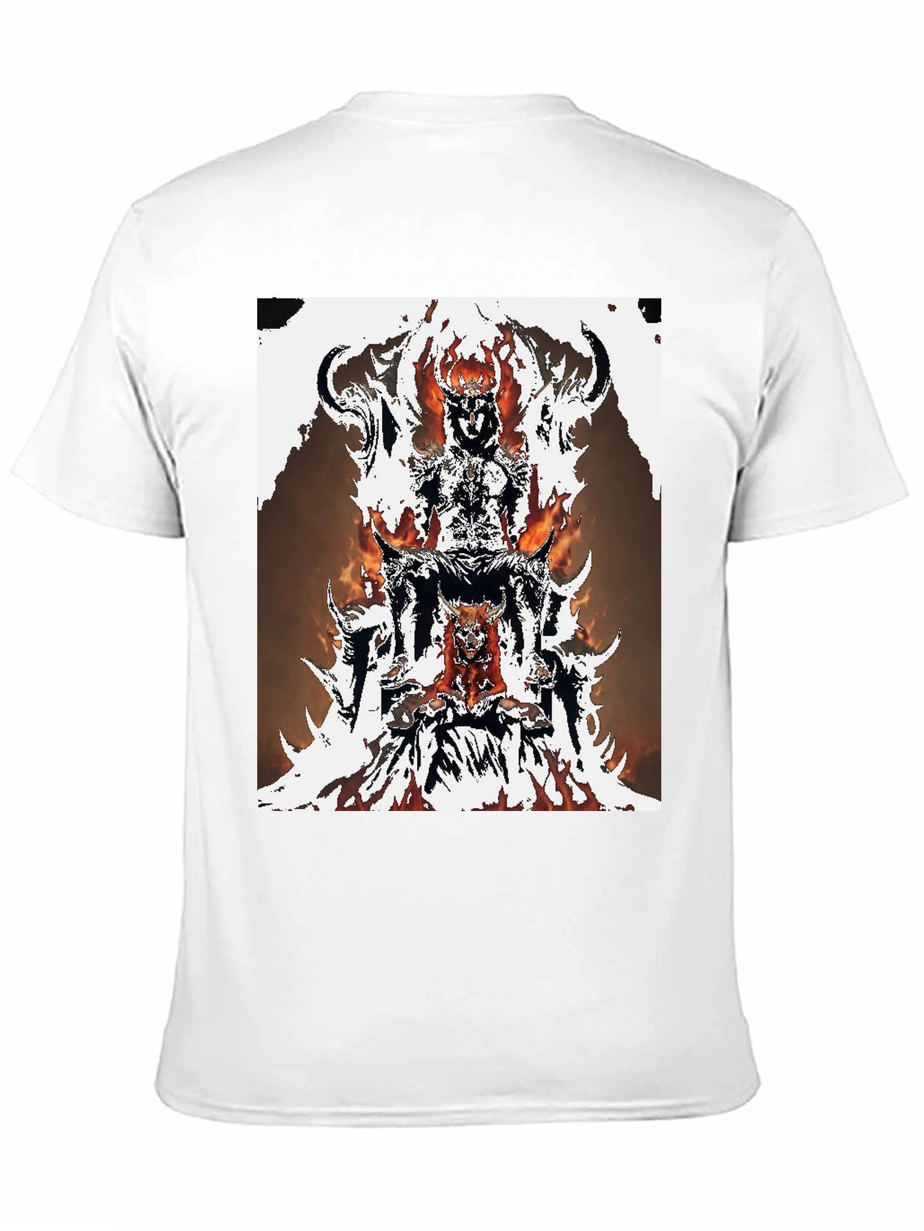 Black Fiery Throne Graphic Tee - Black Cotton Blend view 11