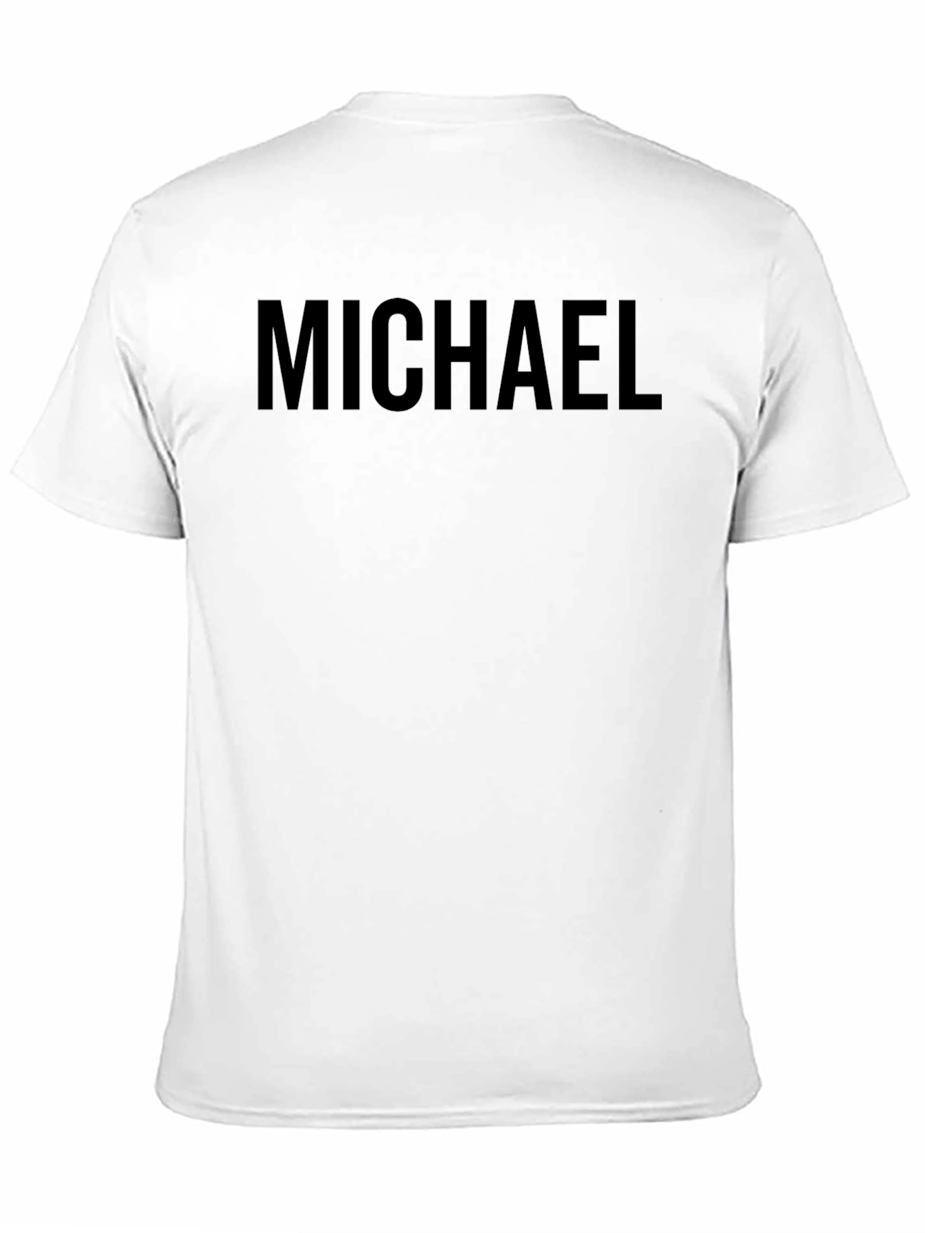 Black Michael Name T-Shirt - Classic Crew Neck Tee view 11