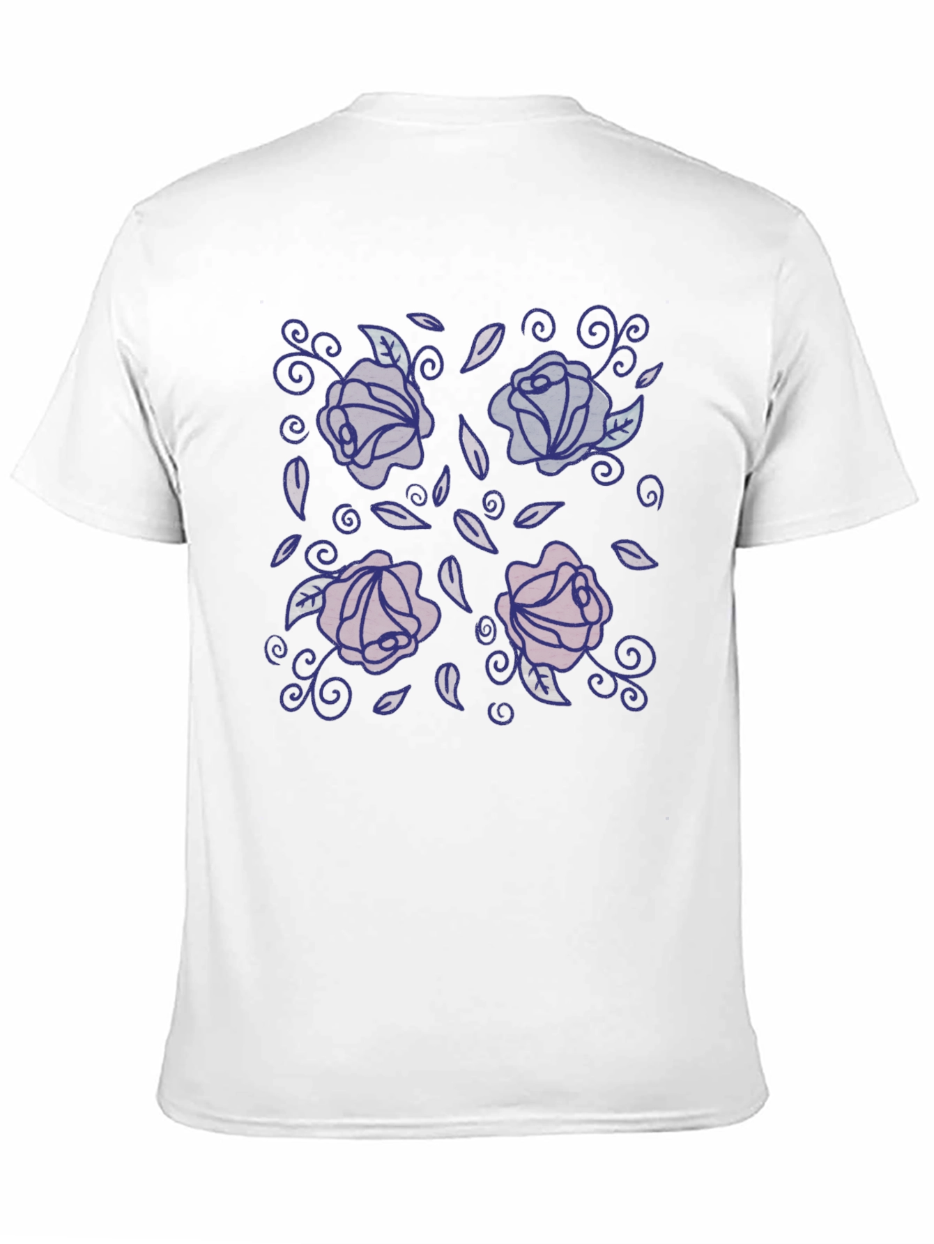 Black Floral Print Black T-Shirt - Stylish Casual Wear view 11