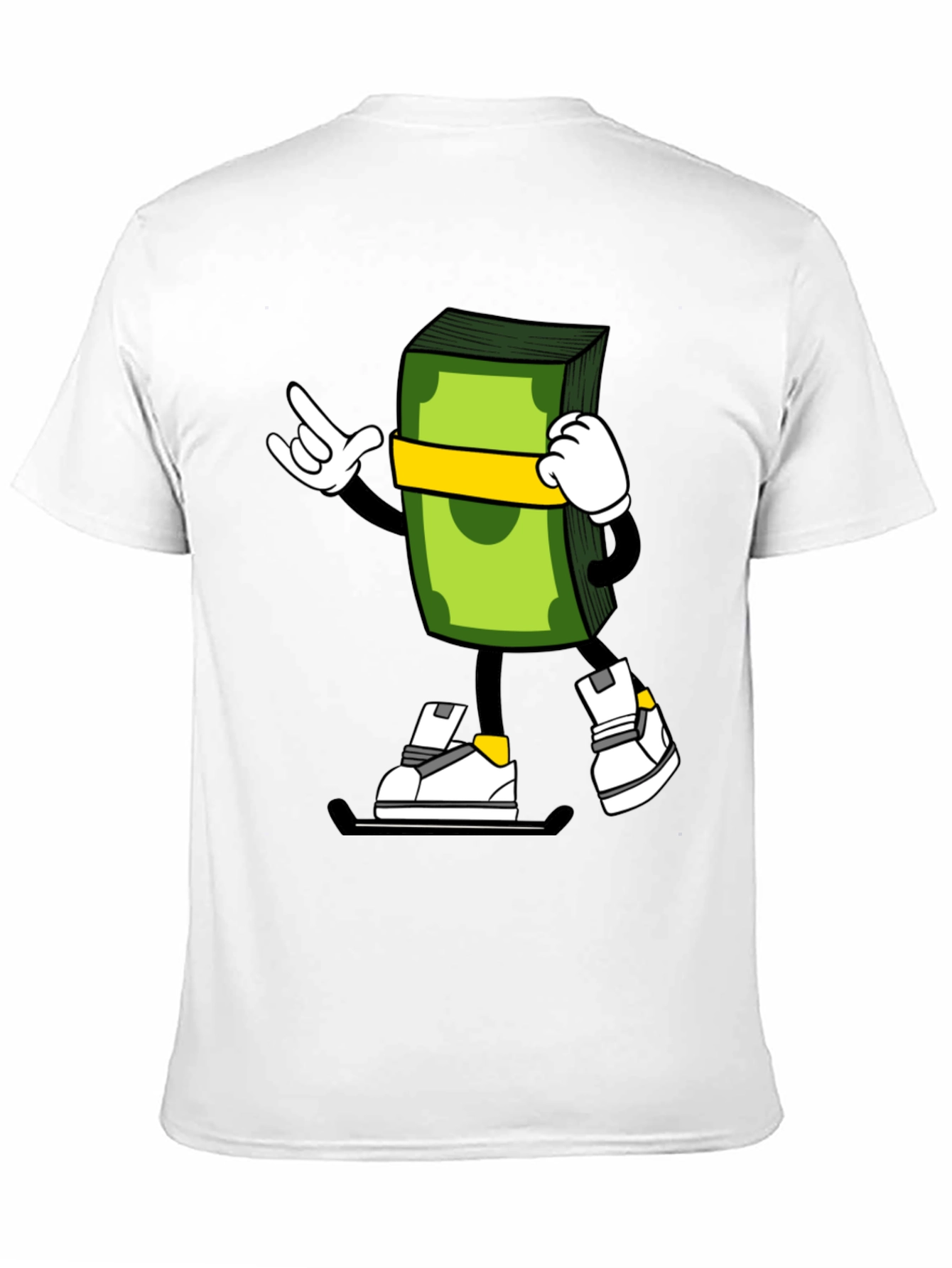 Black Cartoon Money Stack Graphic Tee view 11