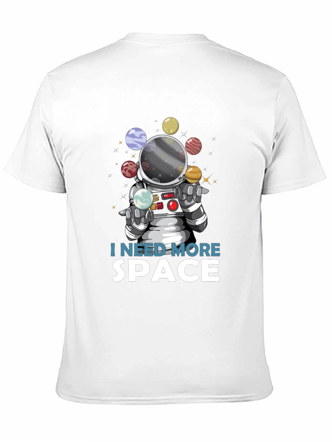 Black I Need More Space Astronaut T-Shirt view 11
