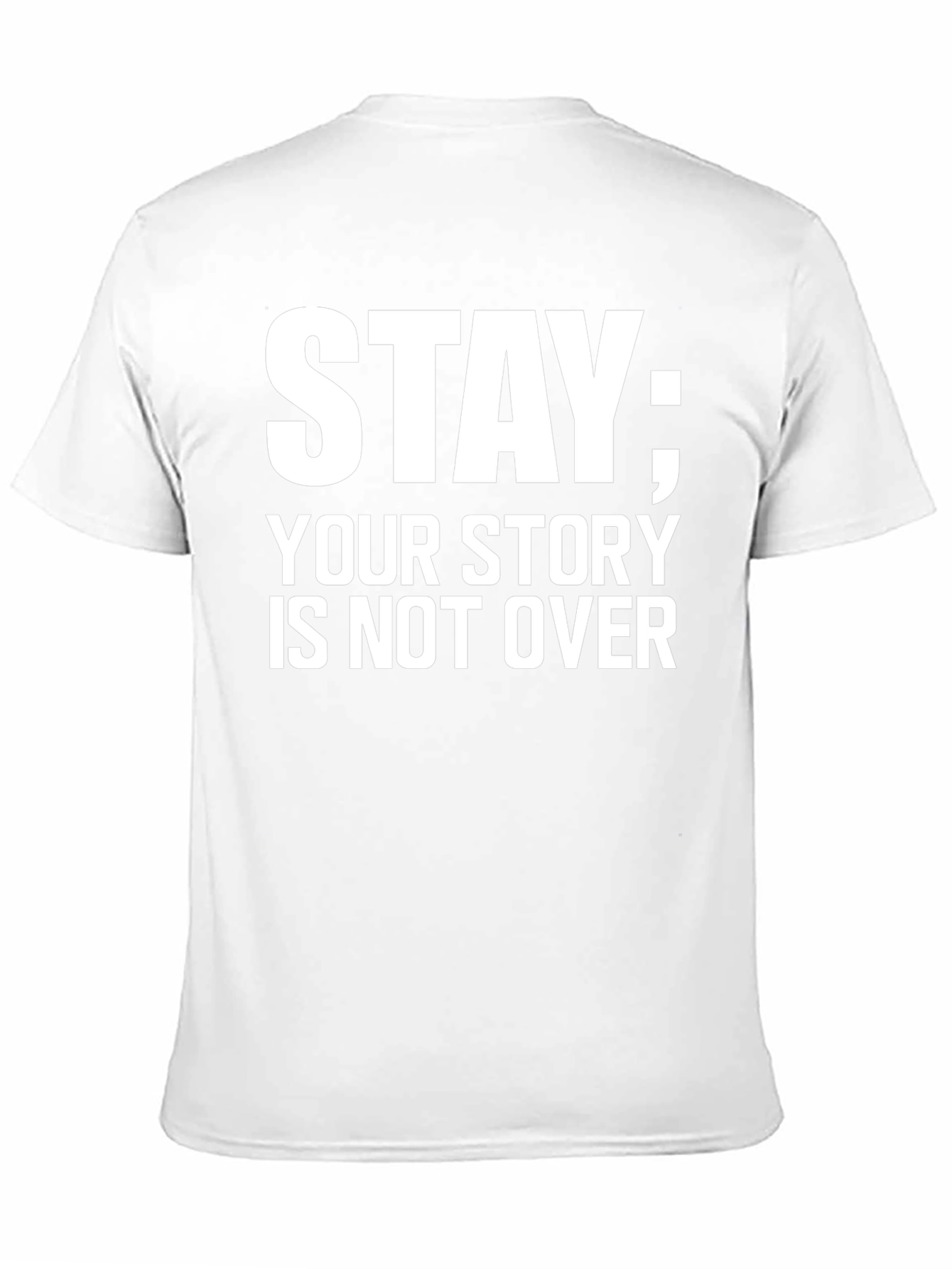 Black Stay Your Story Tee - Motivational Message Black T-Shirt view 11