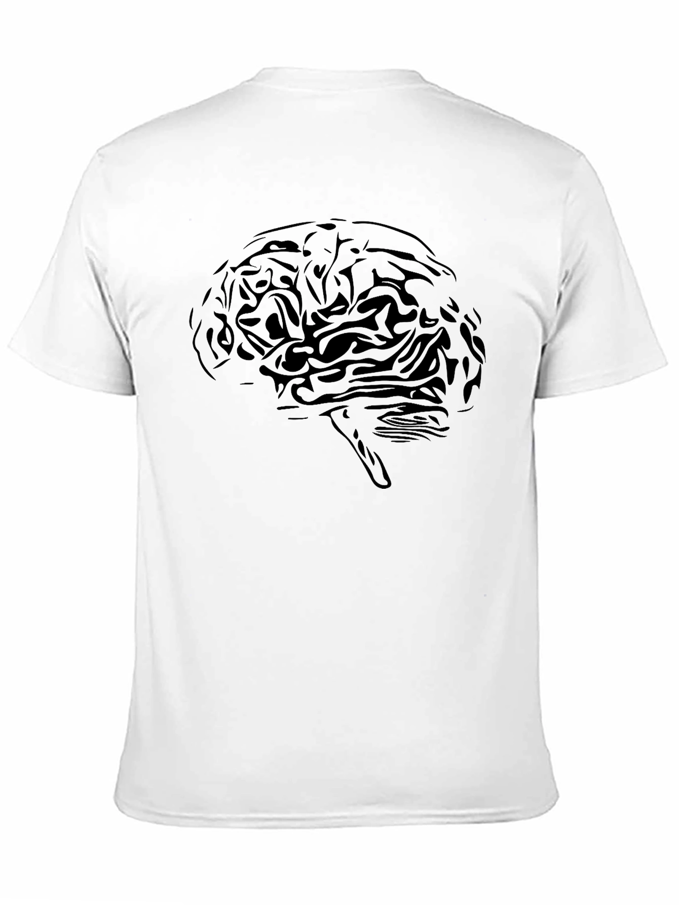 Black Brain Graphic Tee - Black Cotton T-Shirt view 11