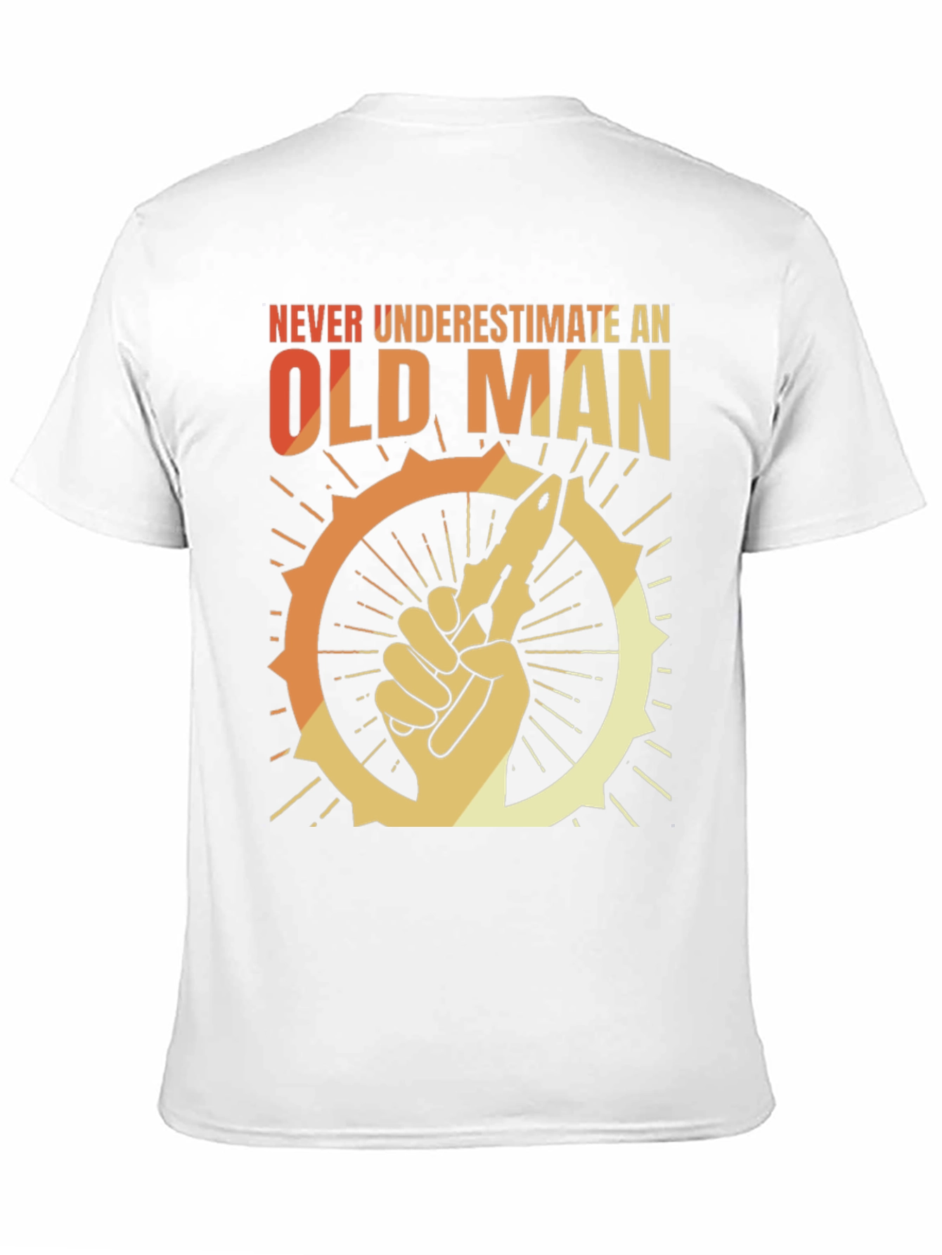 Black Never Underestimate an Old Man Graphic T-Shirt view 11