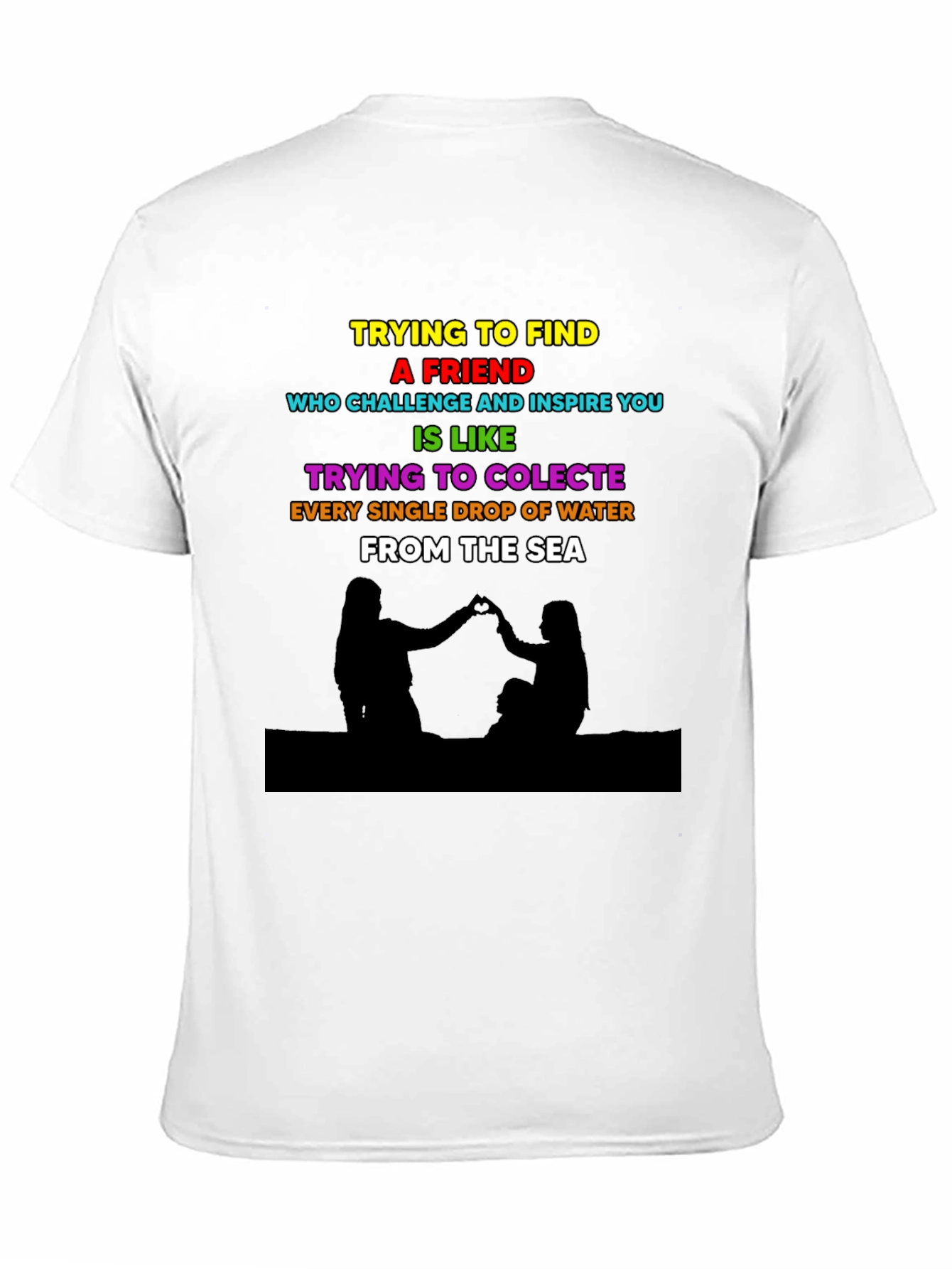 Black Trying to Find a Friend T-Shirt view 11