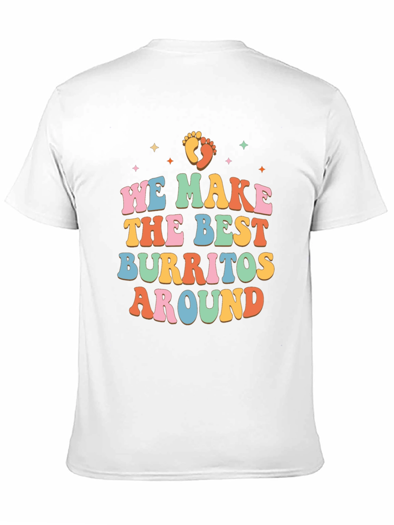 Black We Make the Best Burritos Around Retro T-Shirt view 11