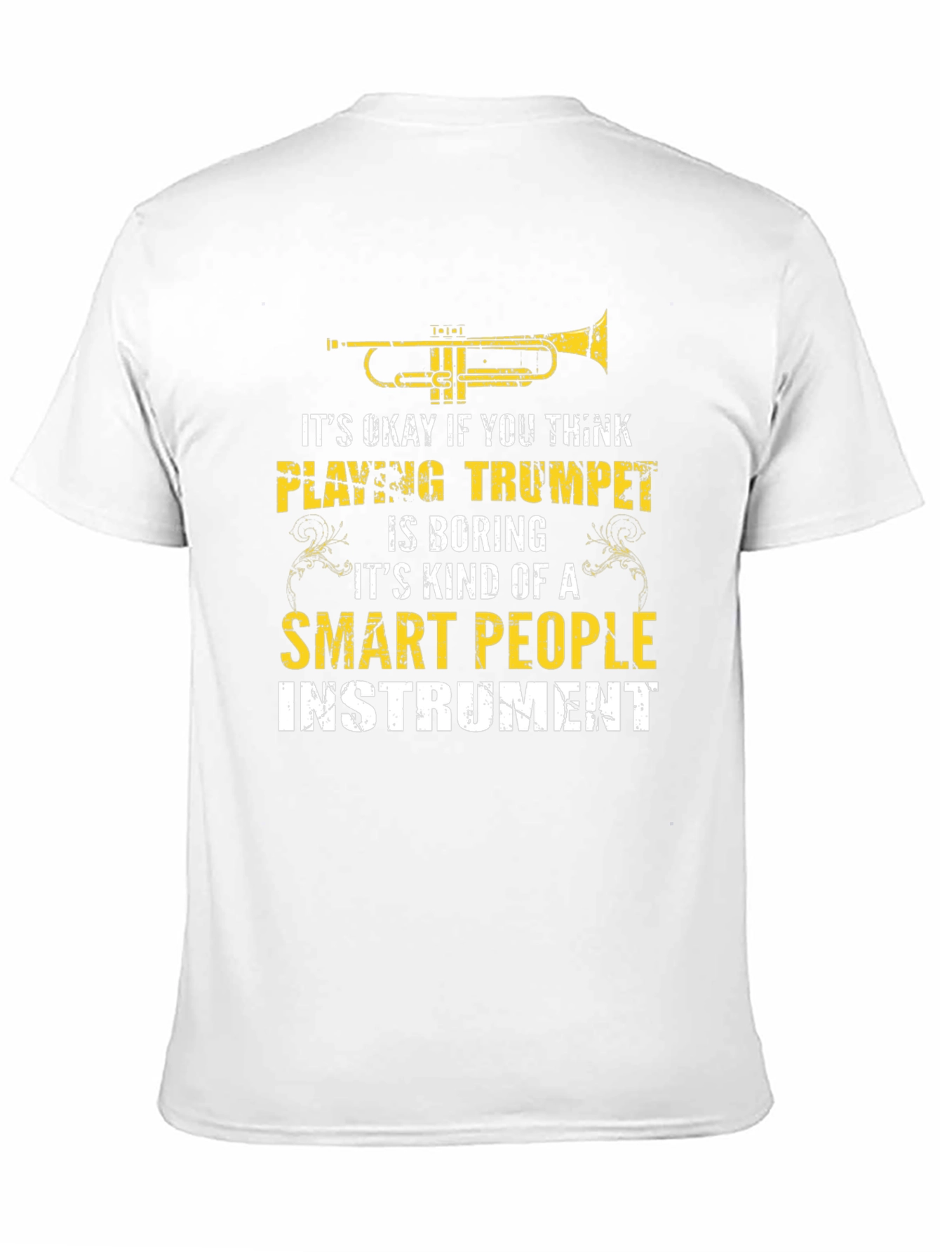 Black Trumpet Player T-Shirt: Smart People Instrument! view 11