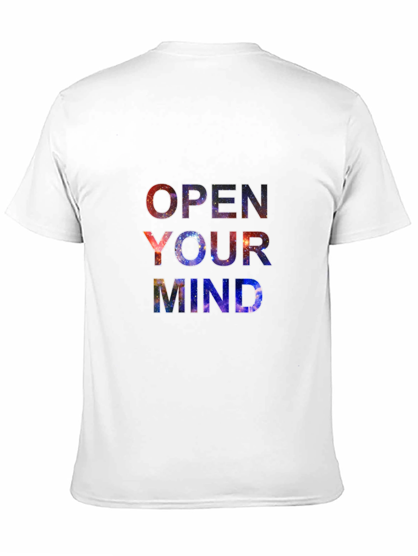 Black Open Your Mind Galaxy Print Black T-Shirt view 11