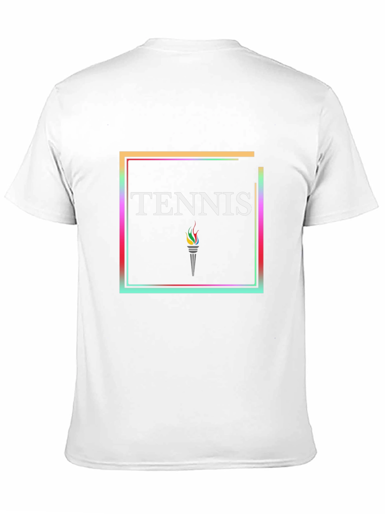 Black Tennis Torch Graphic Black T-Shirt view 11