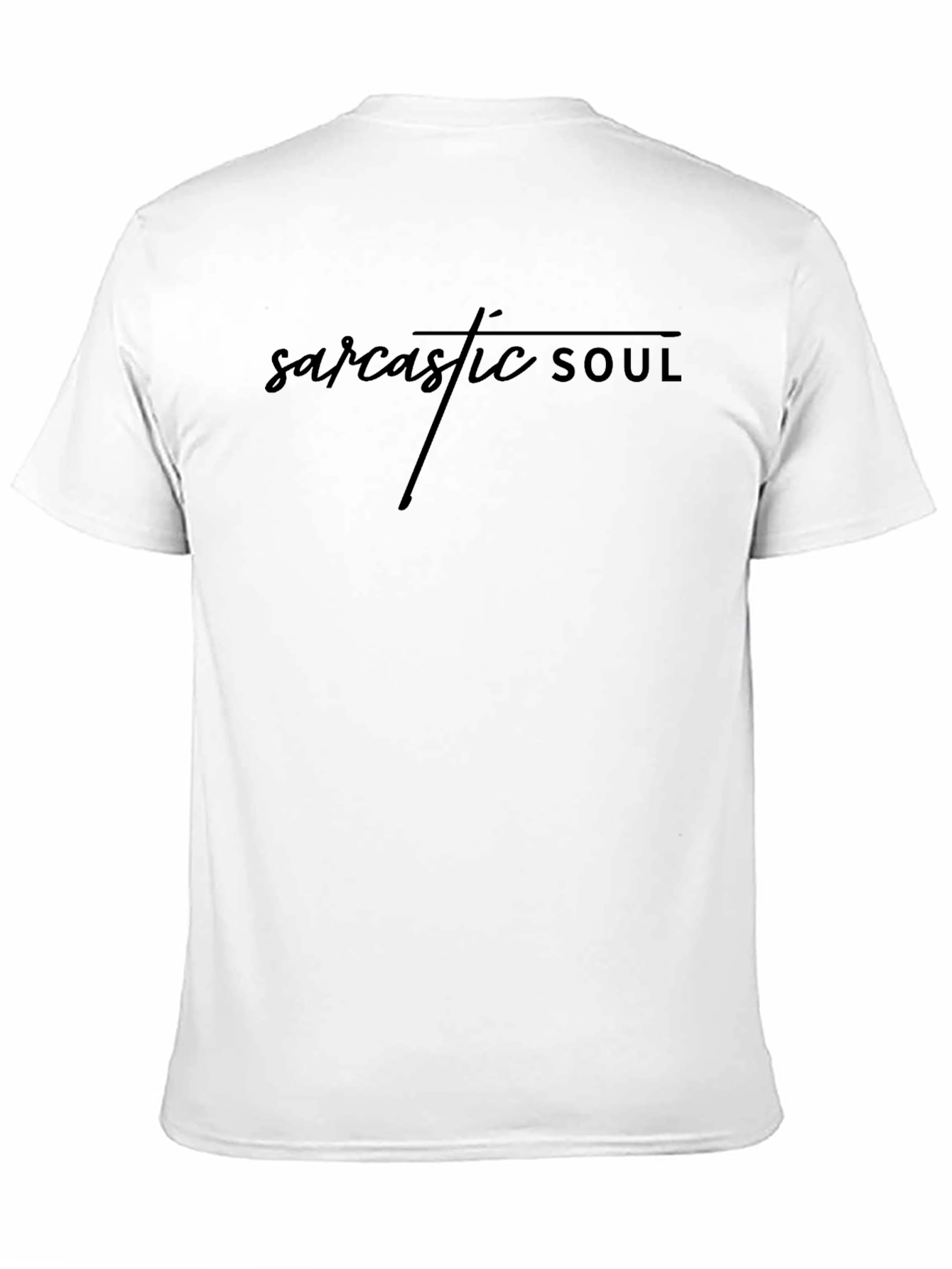 Black Sarcastic Soul Graphic Print Black T-Shirt view 11