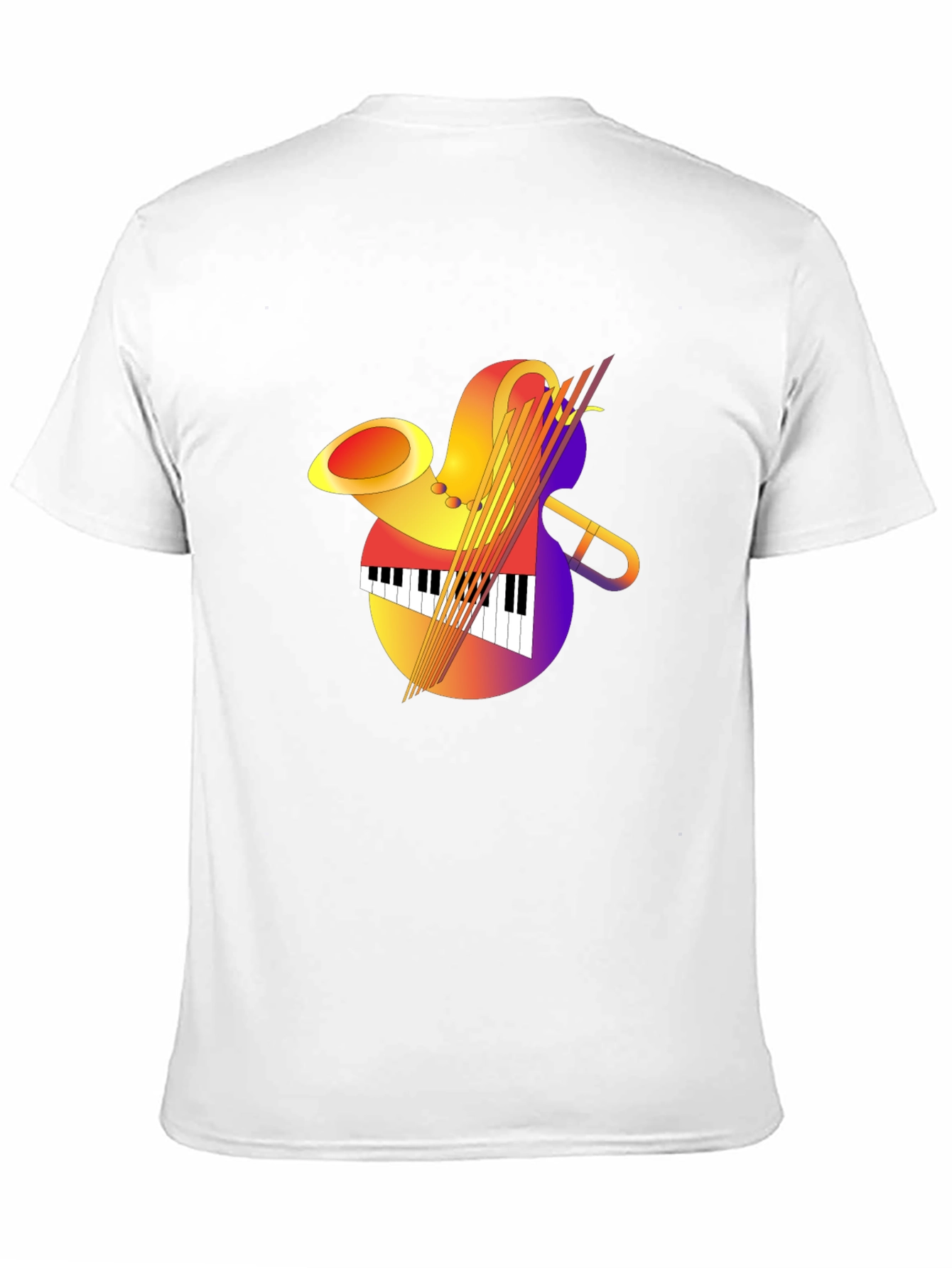 Black Musical Instruments Graphic Tee view 11