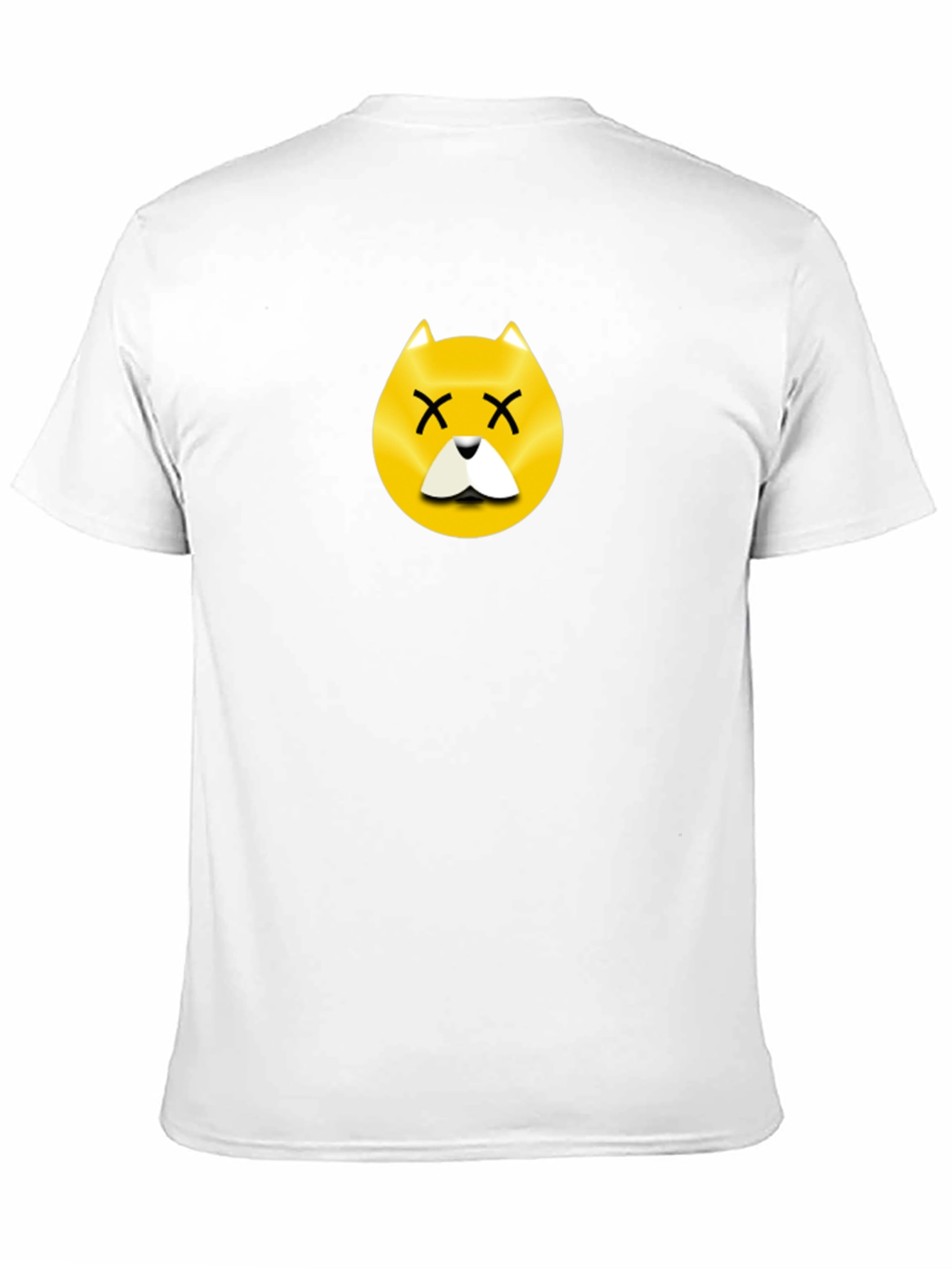Black Dead Dog Emoji T-Shirt - Black Cotton view 11