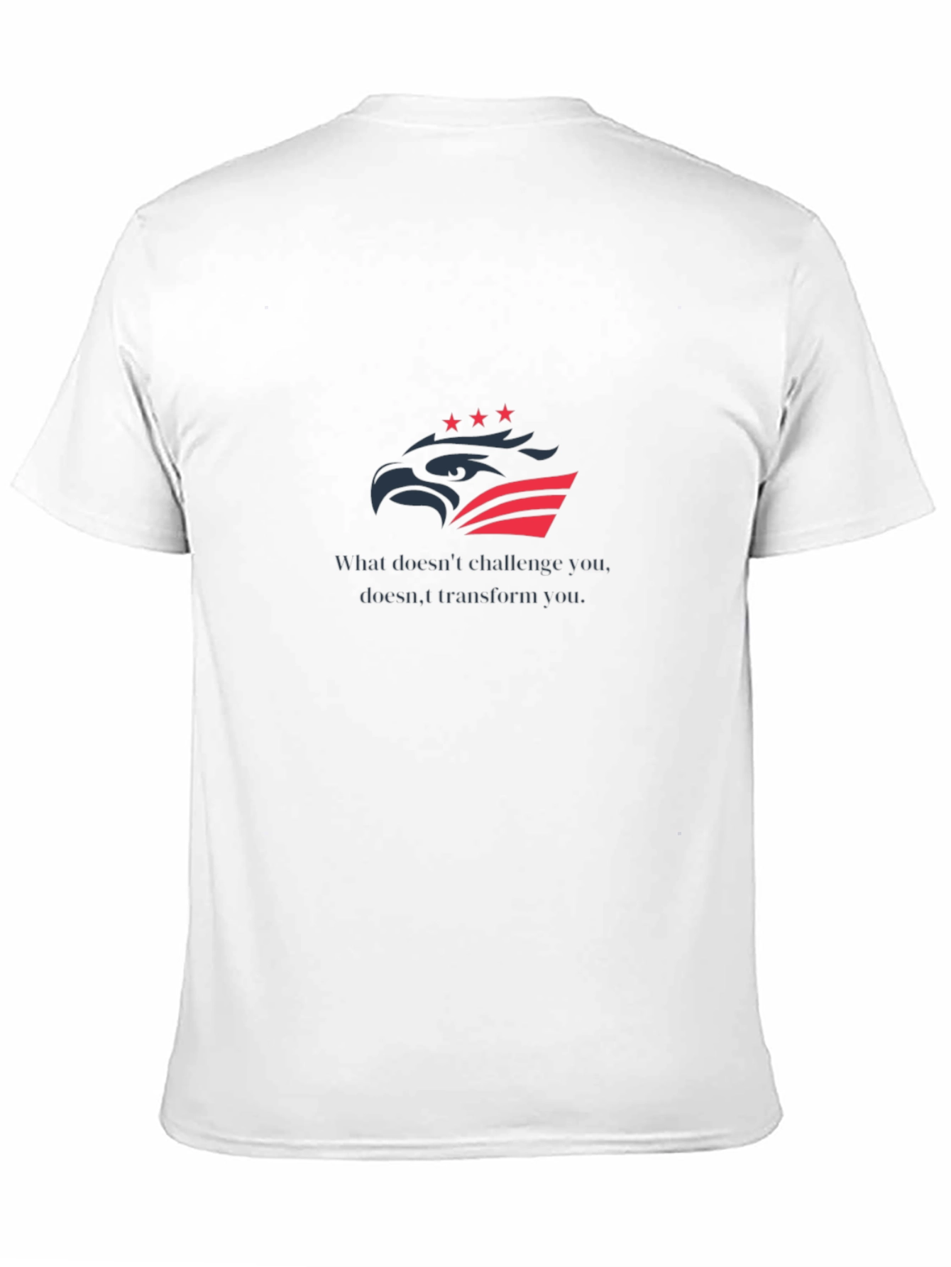 Black Motivational Eagle T-Shirt - Challenge & Transform view 11