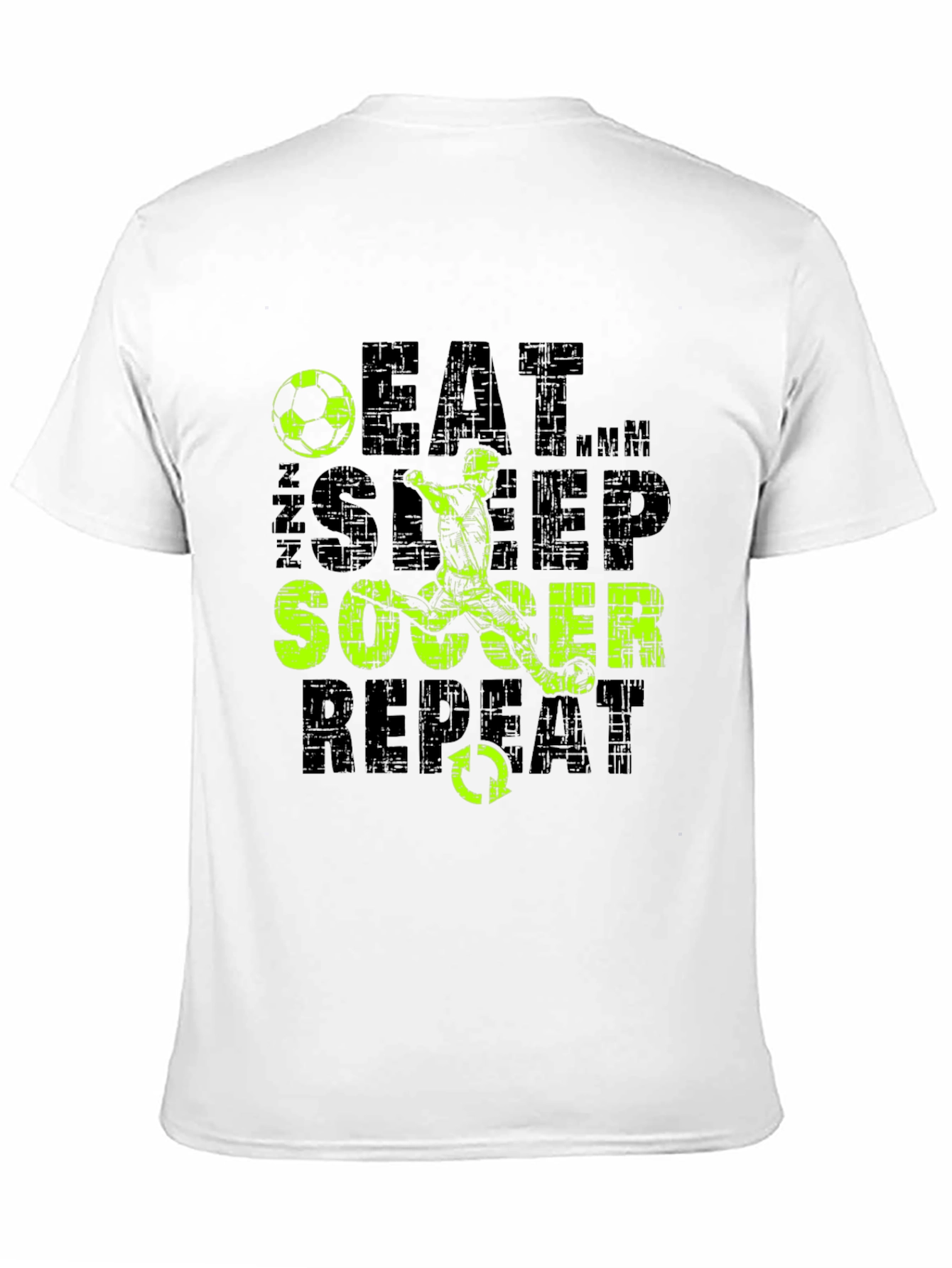 Black Eat Sleep Soccer Repeat T-Shirt view 11