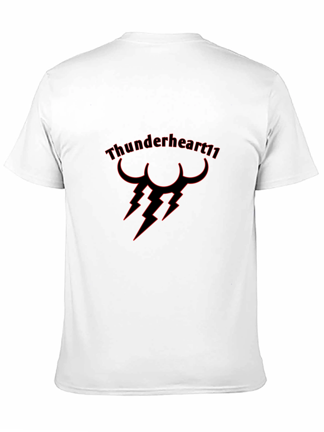 Black Thunderheart11 Graphic Black T-Shirt view 11
