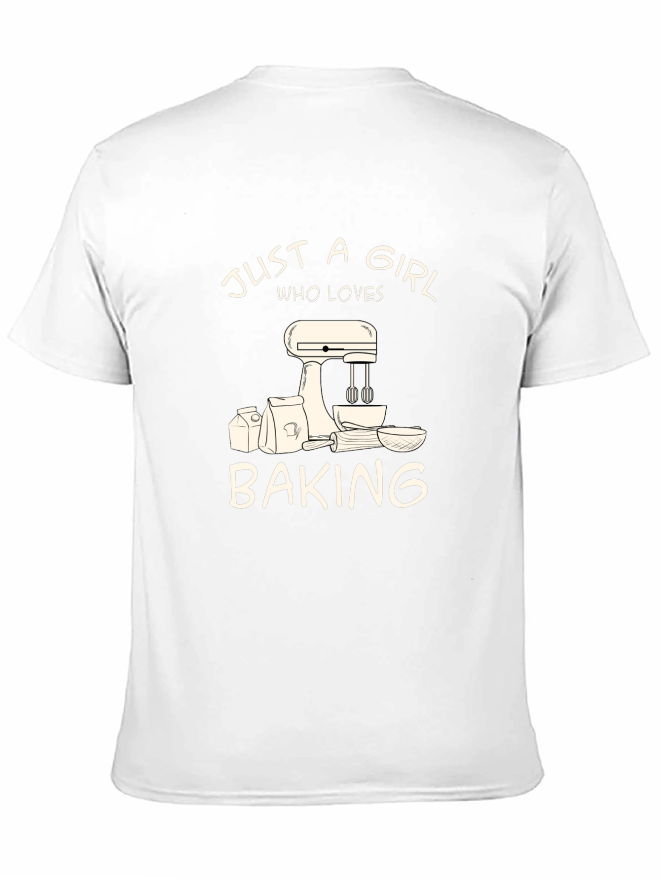 Black Just a Girl Who Loves Baking T-Shirt view 11
