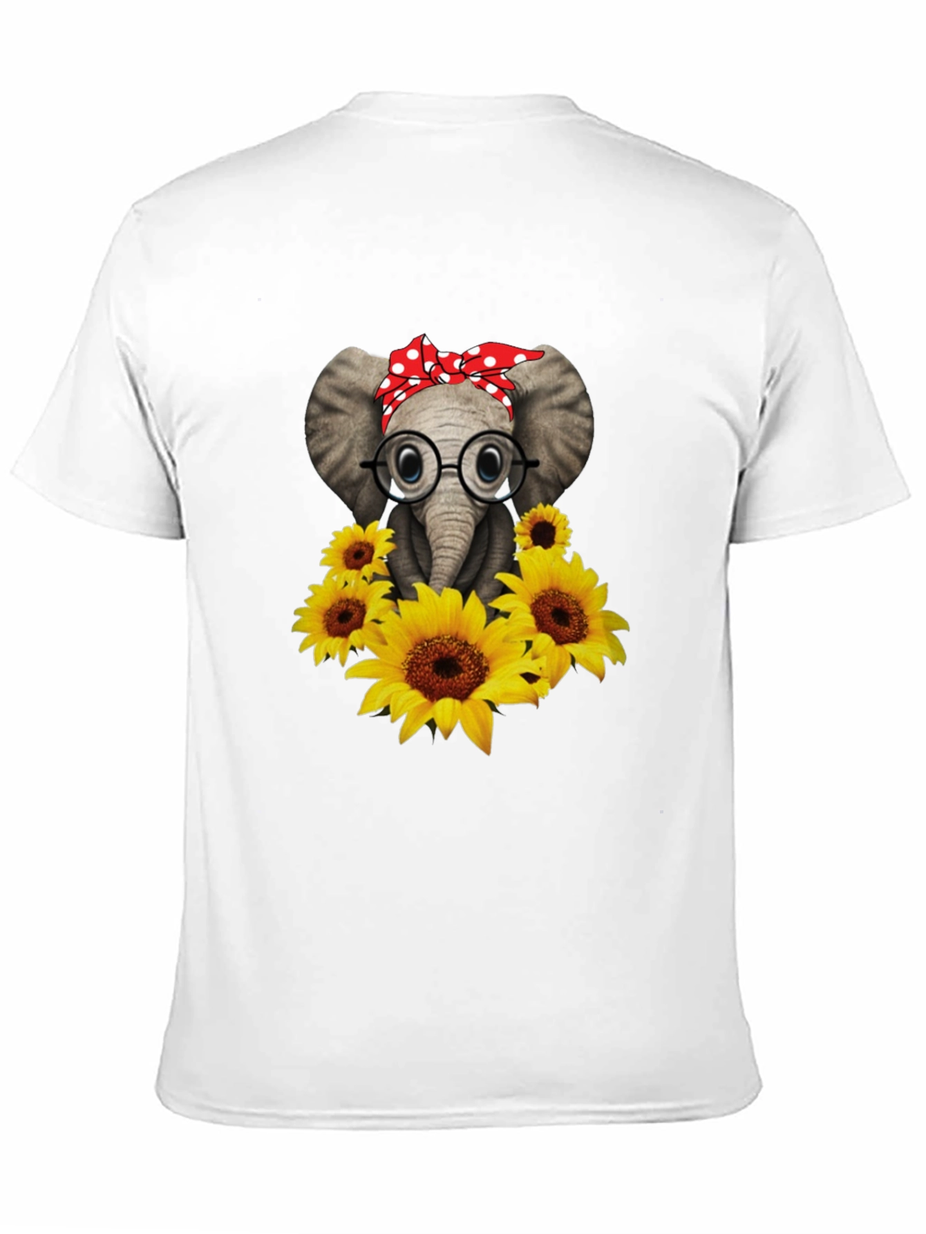 Black Elephant with Sunflowers Graphic Tee view 11