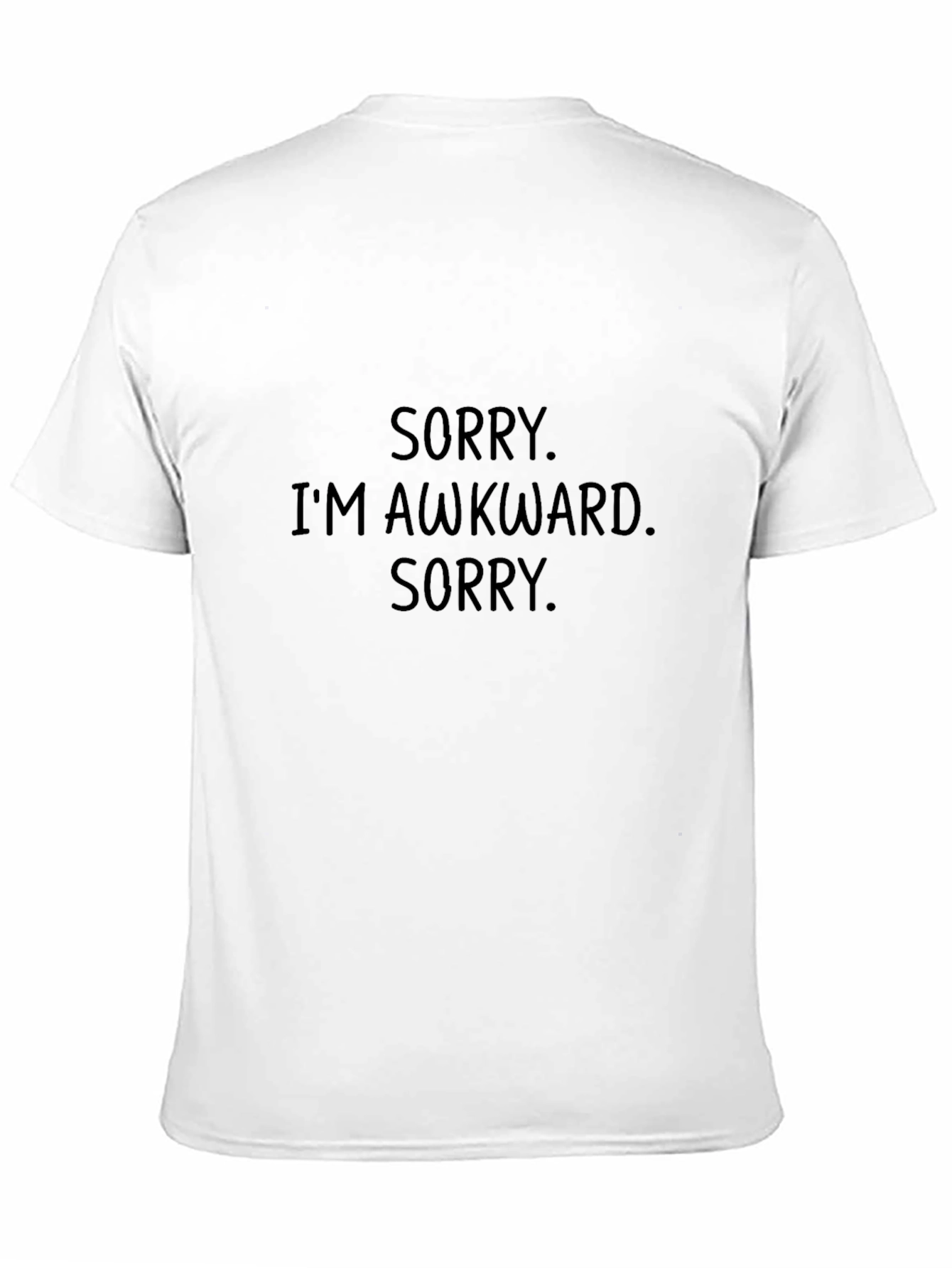 Black Sorry I'm Awkward T-Shirt - Funny Slogan Tee view 11