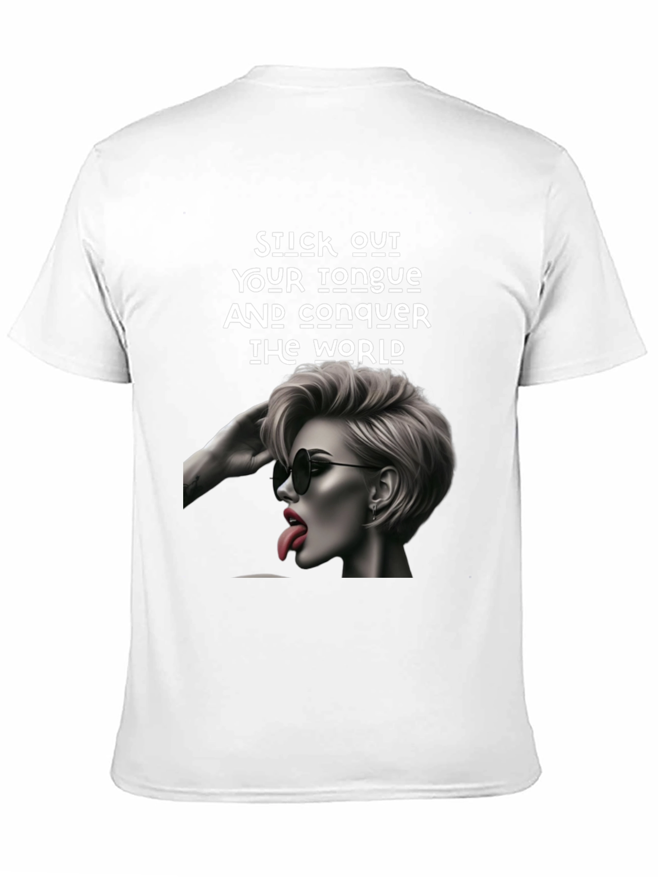 Black Edgy Graphic Tee - Conquer The World view 11