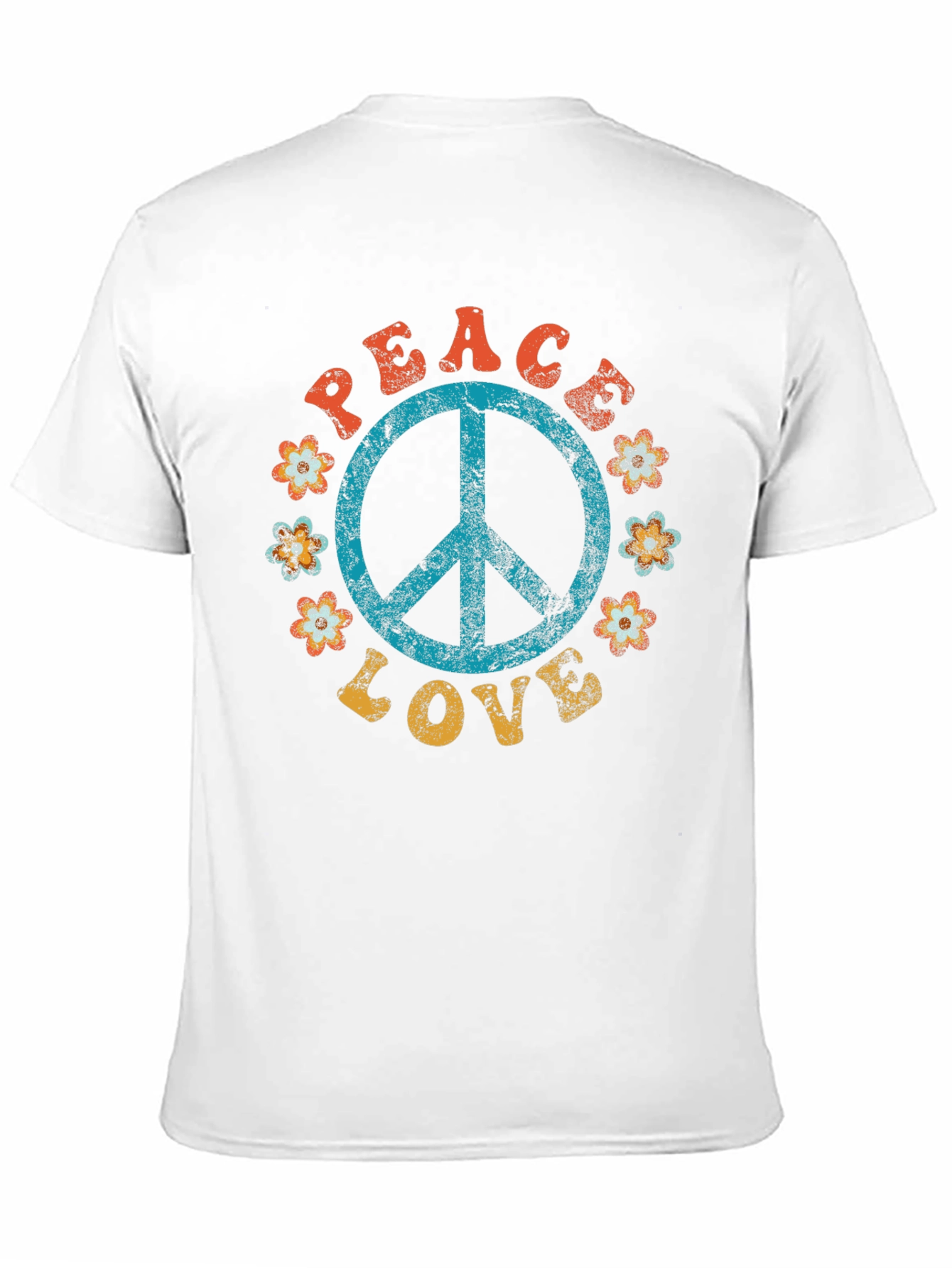 Black Peace & Love Retro T-Shirt view 11