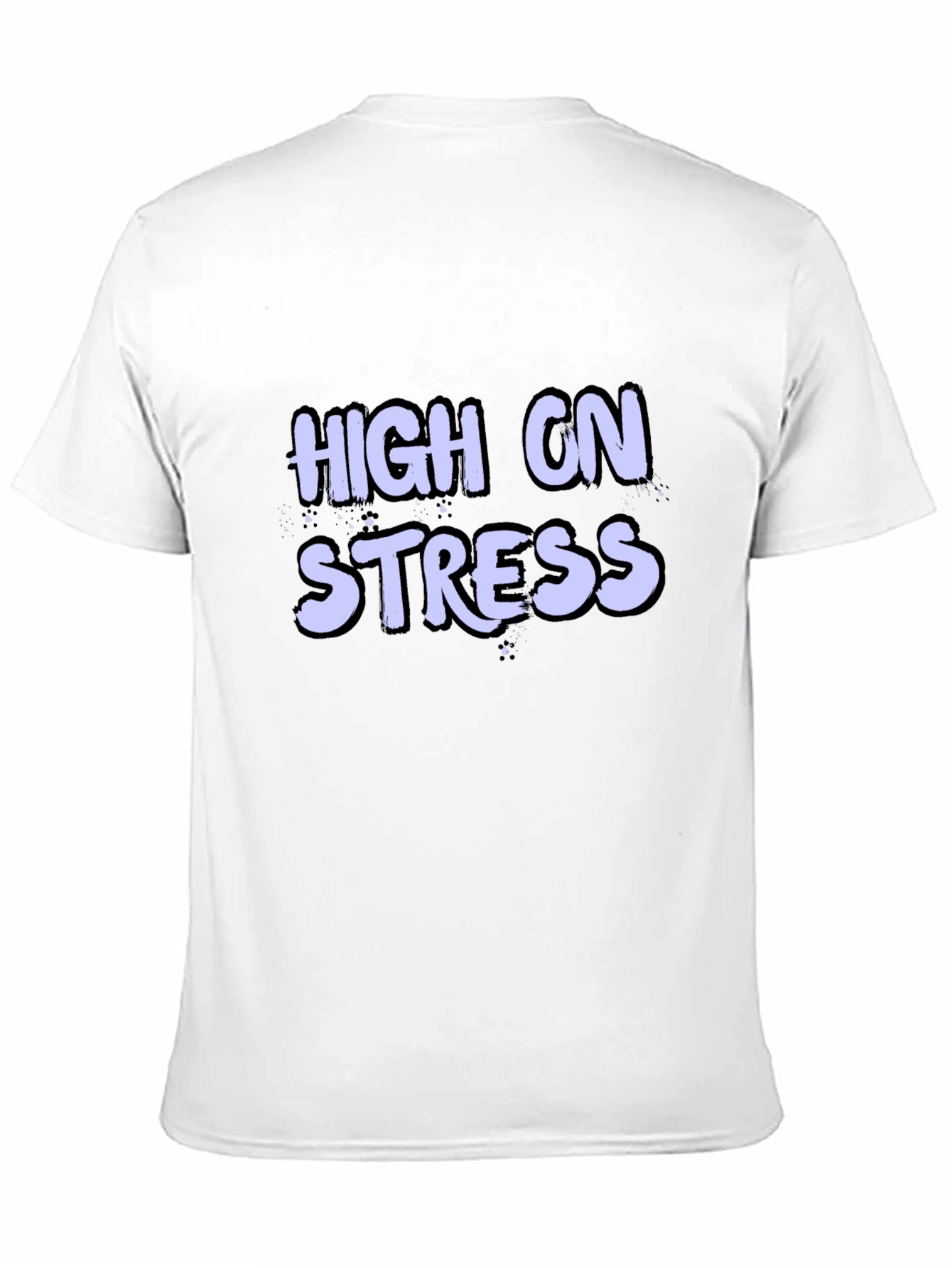 Black High on Stress Graphic T-Shirt - Black Crew Neck view 11