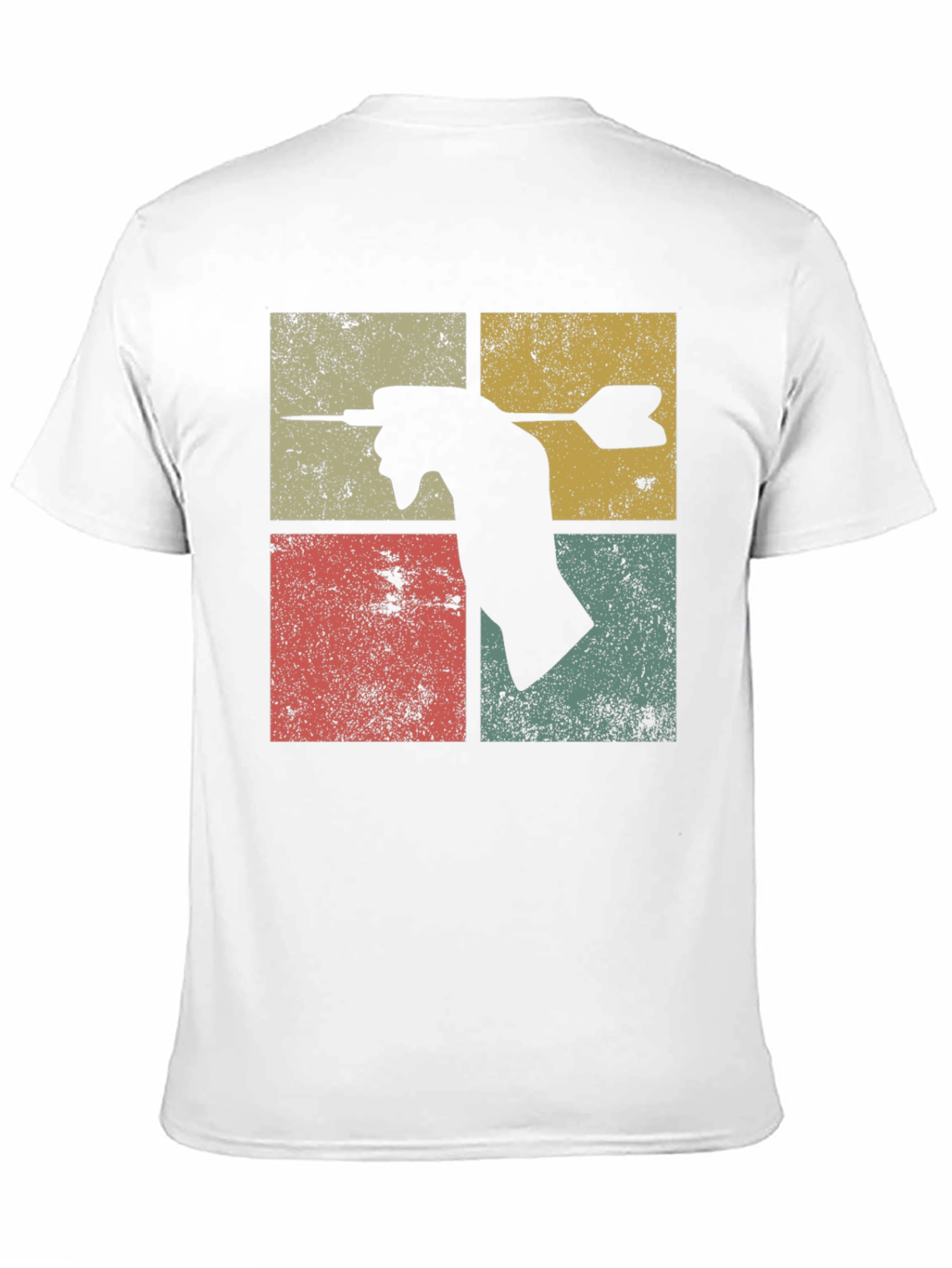 Black Retro Darts Thrower Graphic Tee view 11