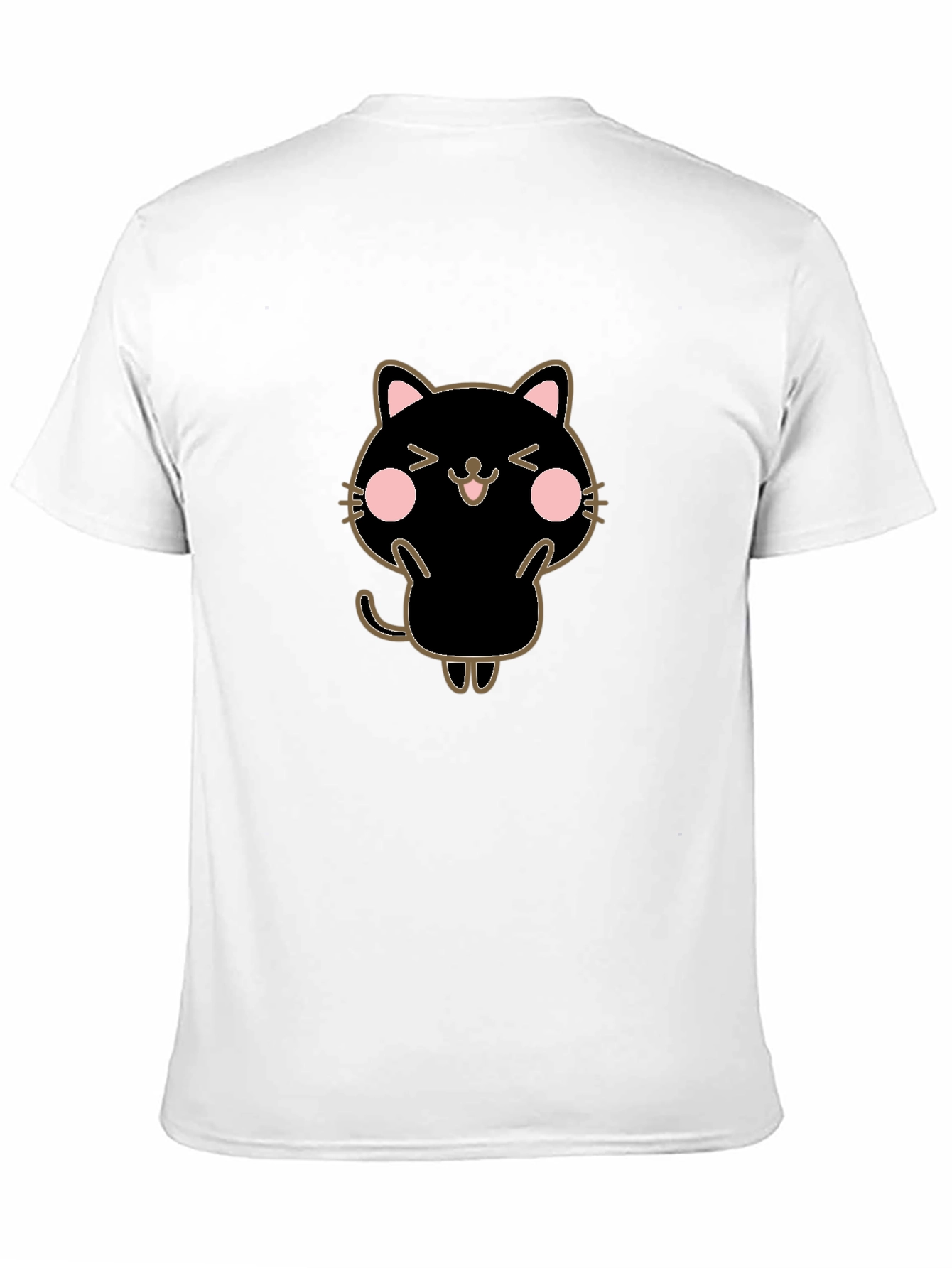 Black Cute Black Cat Graphic Tee - Unisex T-Shirt view 11